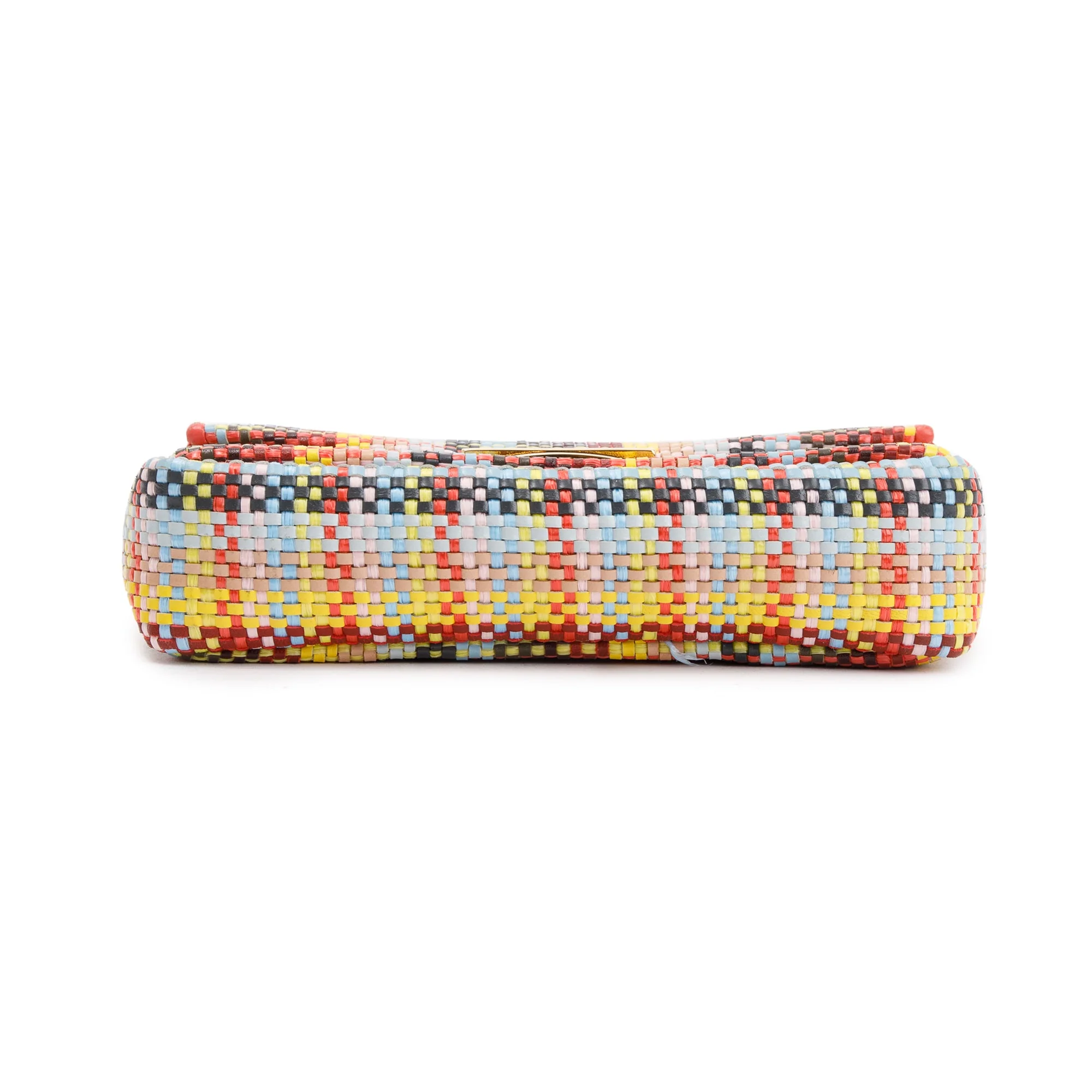 Fendi Multicolor Rosa Ecstacy Woven Nappa Intrecciato Mini Be Baguette Crossbody - Image 6