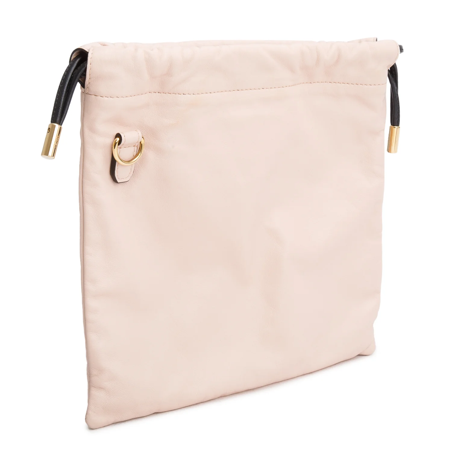 Fendi Pink Nappa Logo Small Drawstring Pouch Bag - Image 4