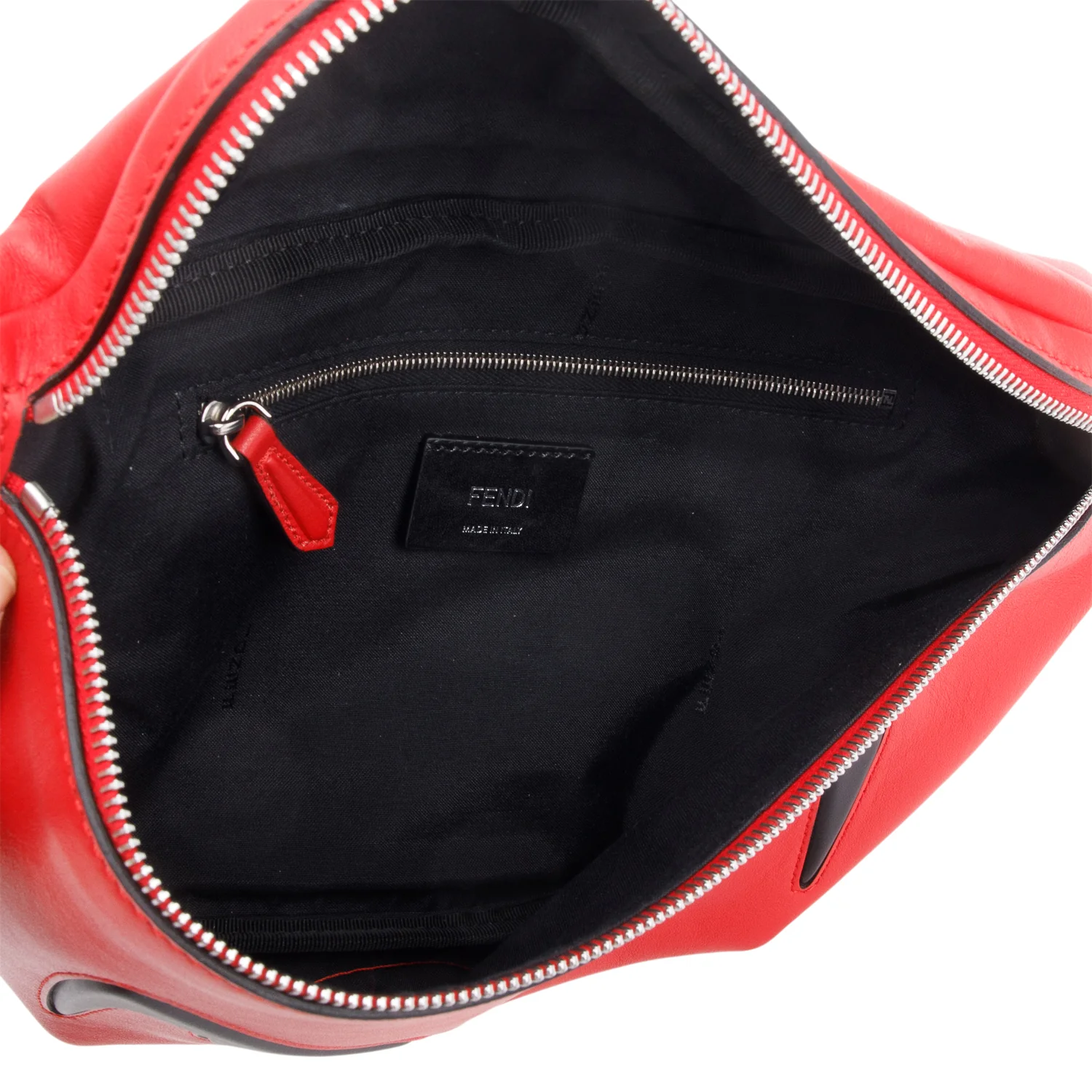 Fendi Red Vitello Leather Devil Eyes Belt Bag - Image 6