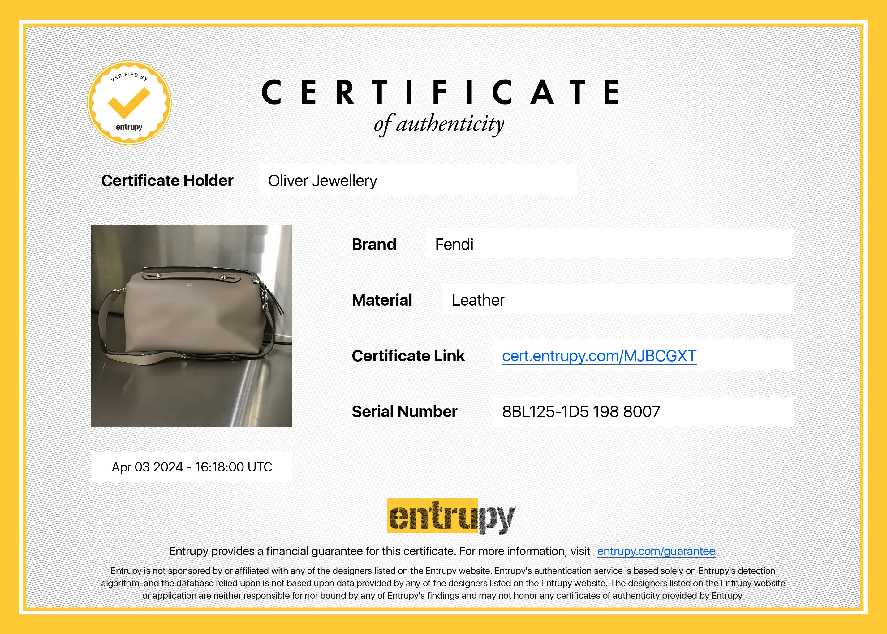 Fendi Taupe Calfskin Leather Large By the Way Handle Bag w/ Strap - Image 10