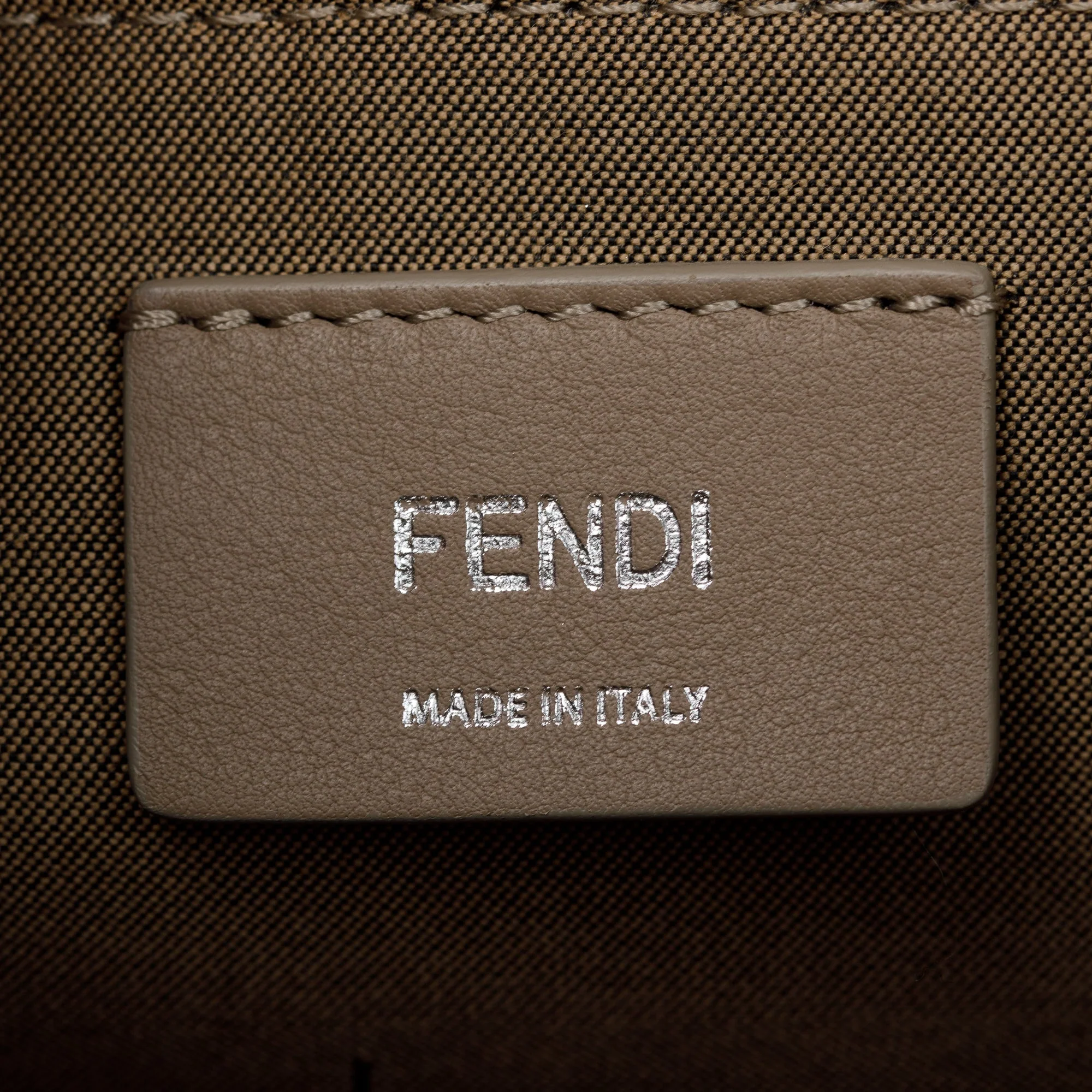 Fendi Taupe Calfskin Leather Large By the Way Handle Bag w/ Strap - Image 8