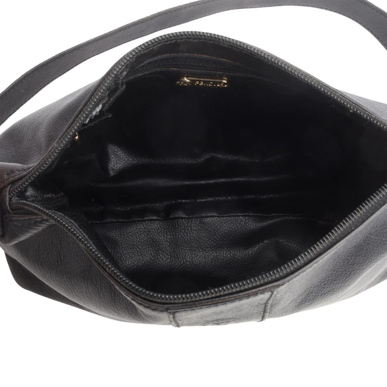 Fendi Vintage Black Leather Crossbody Bag - Image 8