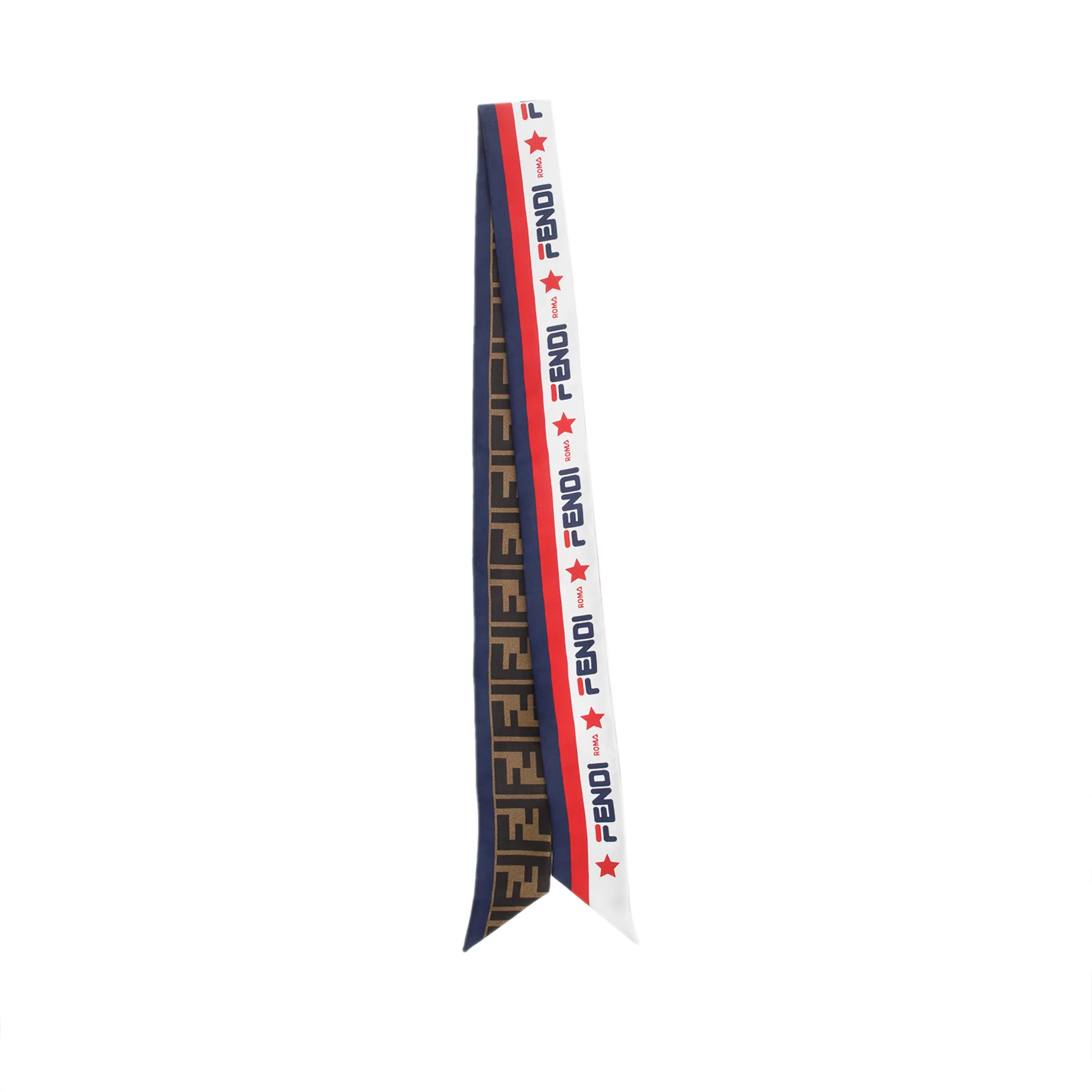 Fendi x Fila White/FF Zucca Print Silk Wrappy Bandeau w/ Box - Image 3