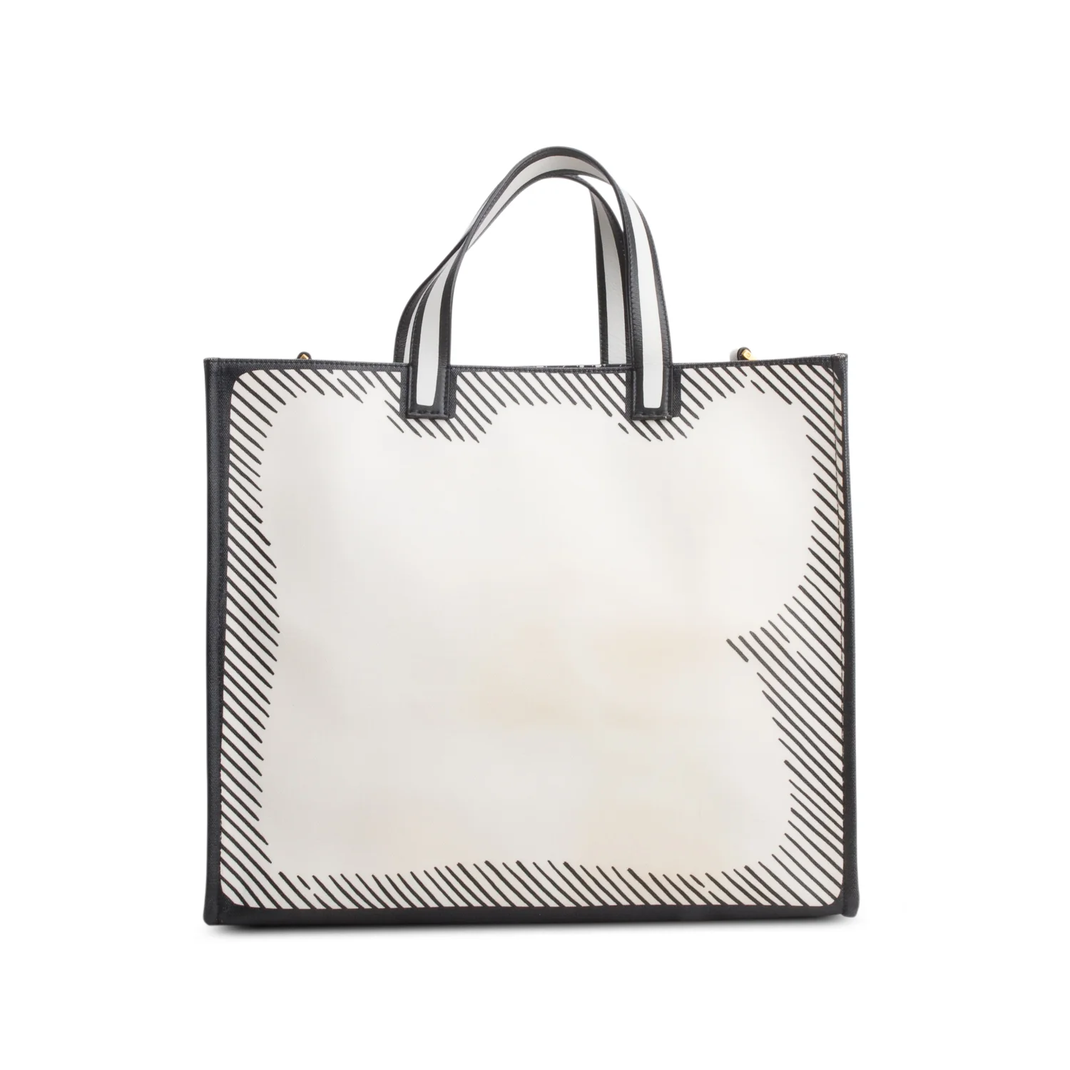 Fendi x Joshua Vides 2020 White Fendi Logo Print Tote - Image 3