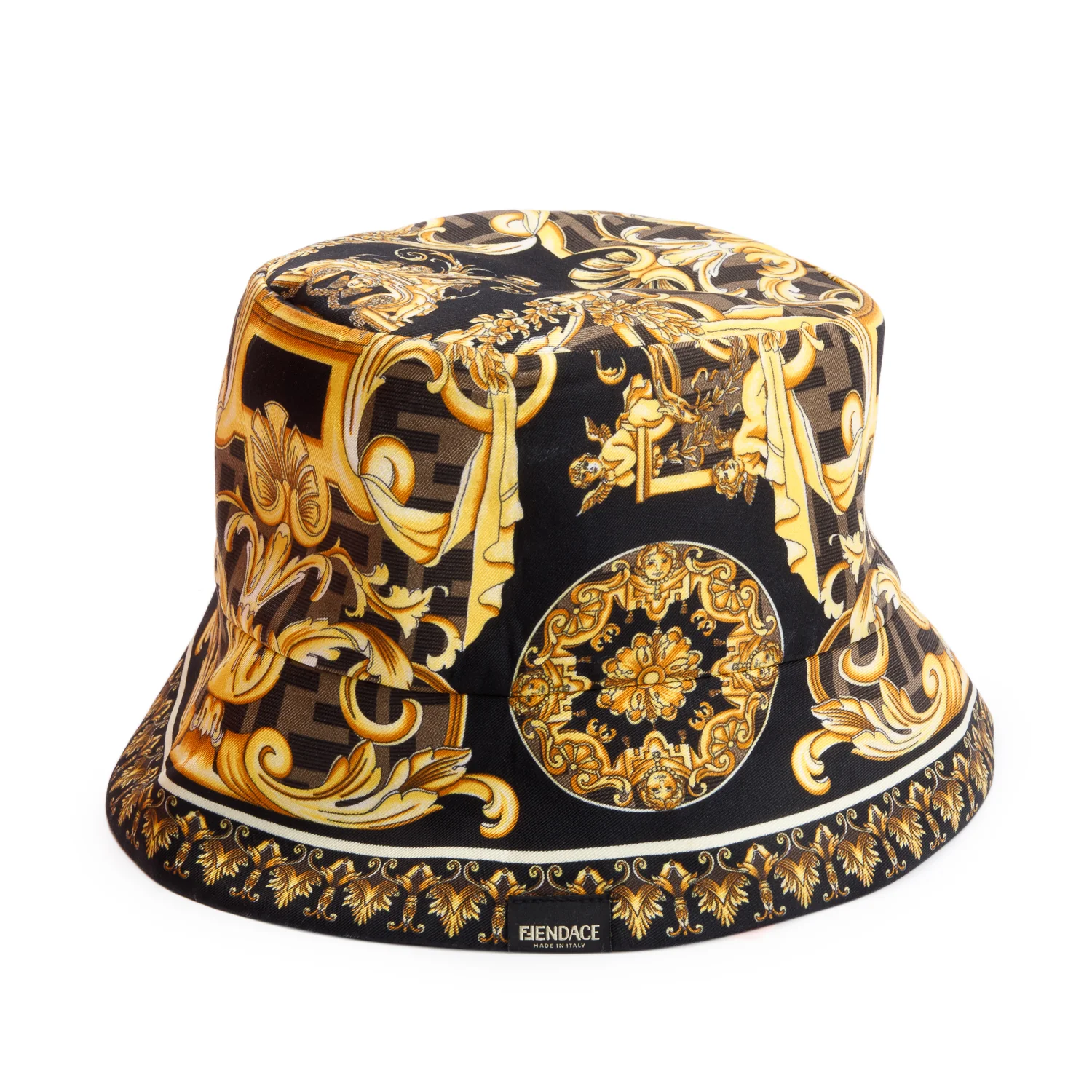 Fendi x Versace Fendace Silk Bucket Hat, Size S 57 - Image 2