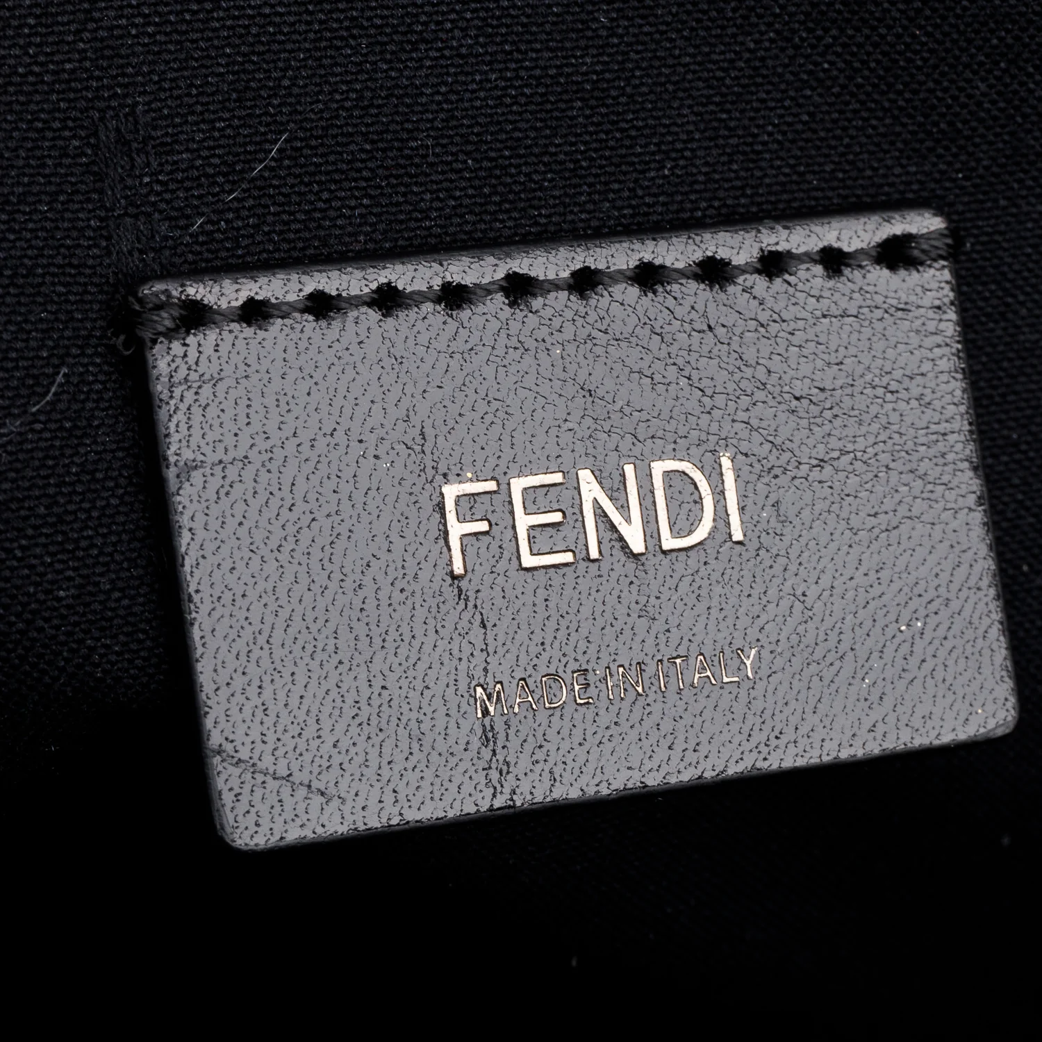 Fendi Yellow Calfskin Leather Embossed Logo Backpack - Image 8