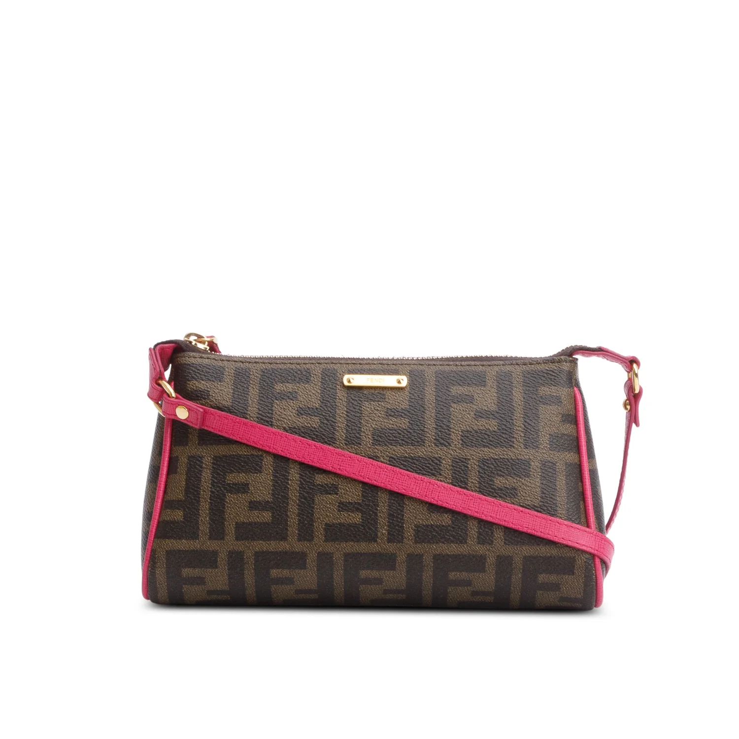 Fendi Zucca FF Canvas Crossbody Pochette w/ Box