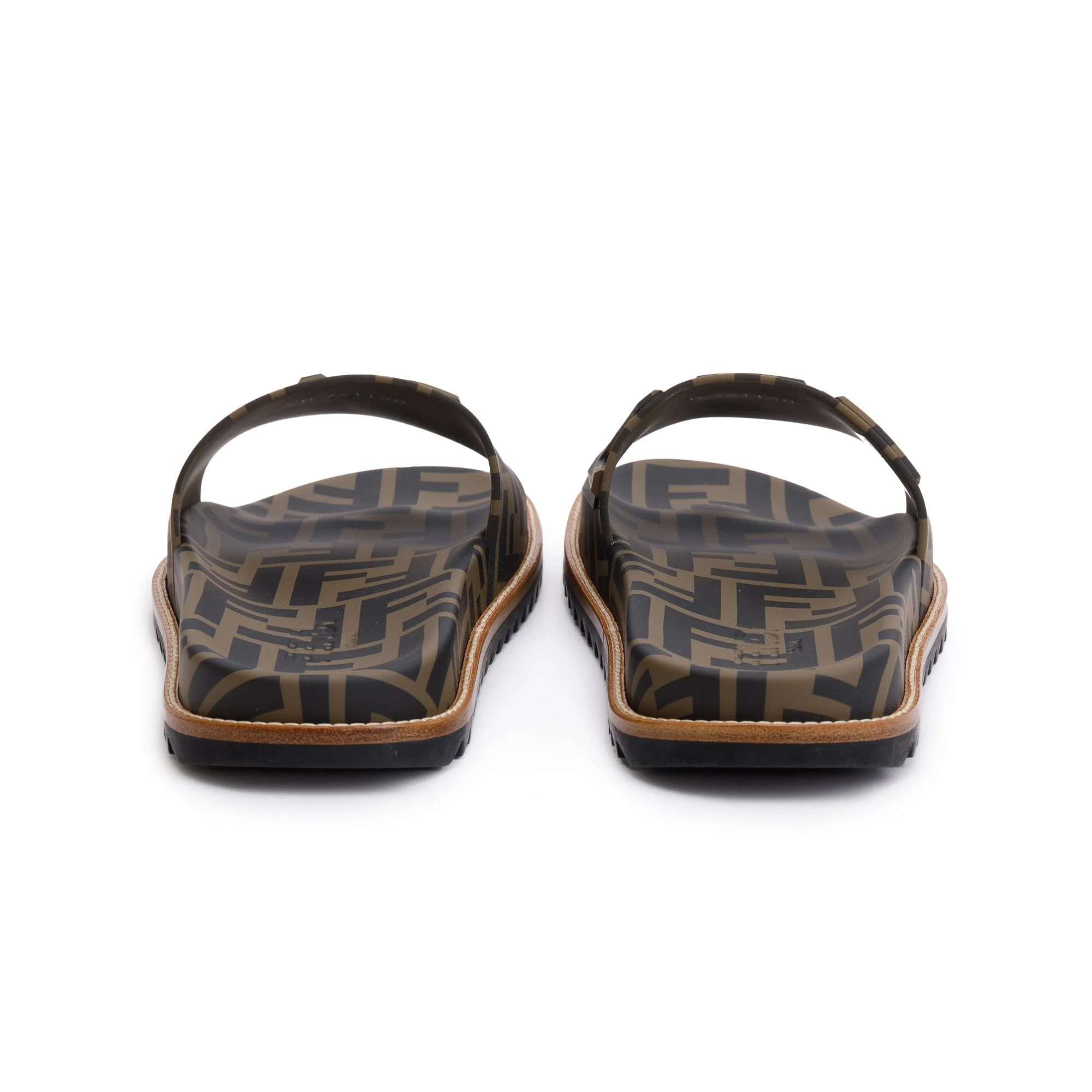 Fendi Zucca FF Logo Rubber Slides, Men’s Size 6 w/ Box - Image 6