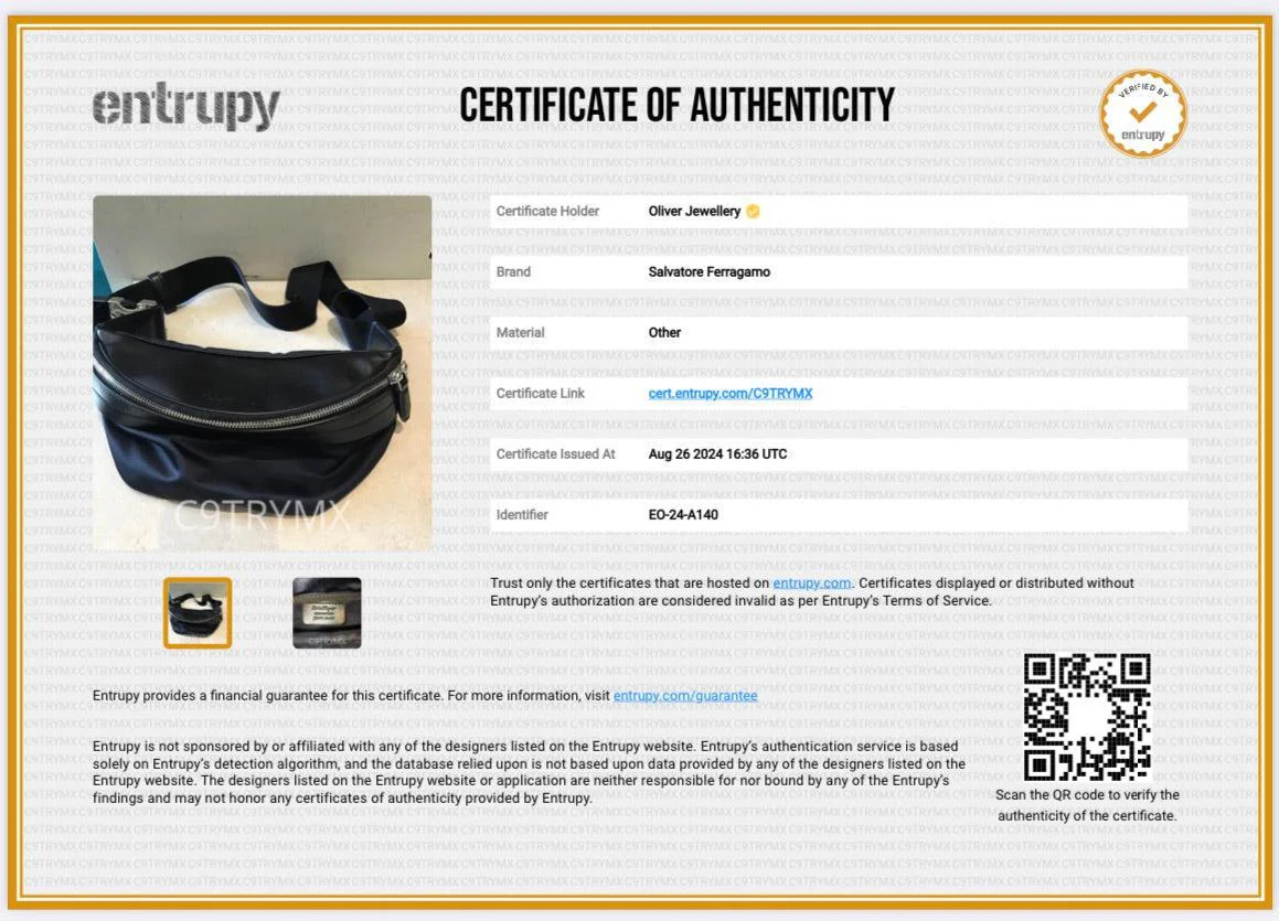 Ferragamo Black Nylon Leather Trim Waist Bag - Image 7