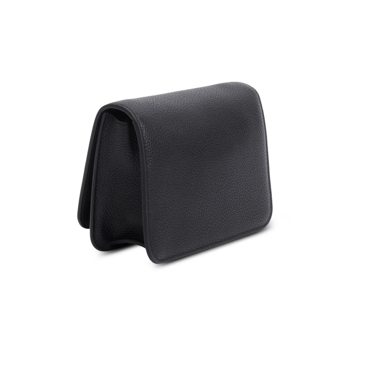 Ferragamo Black Pebbled Leather Vara Bow Crossbody Bag - Image 6