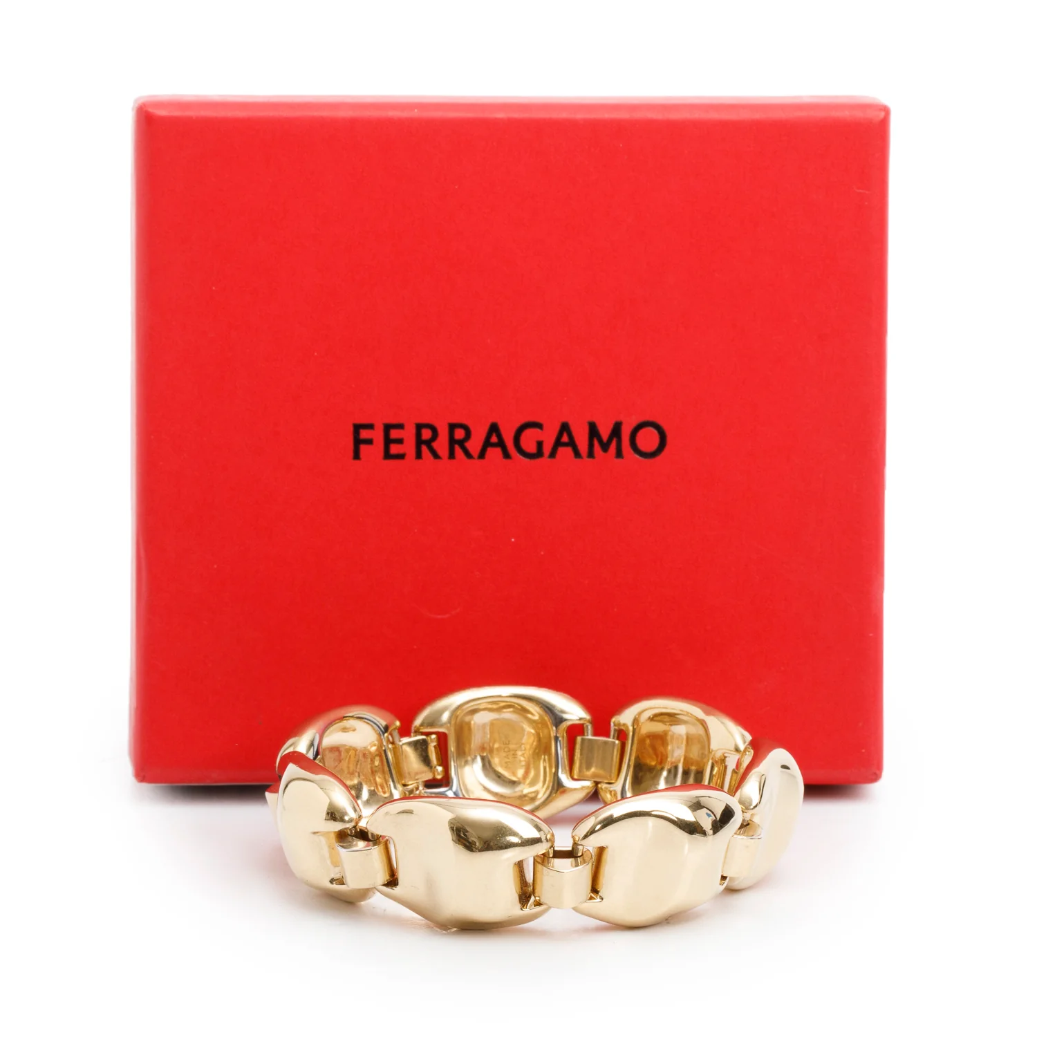 Ferragamo Brass Varastone Bracelet w/ Box - Image 2
