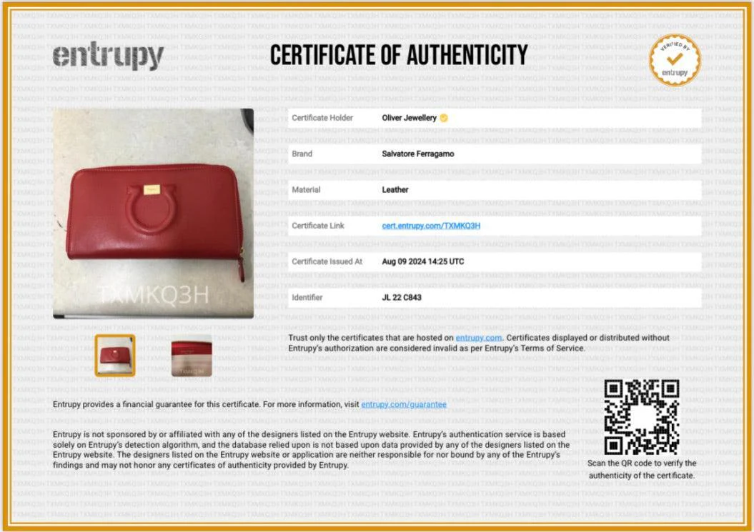 Ferragamo Red Leather Ganicini Logo Continental Zip Wallet - Image 7