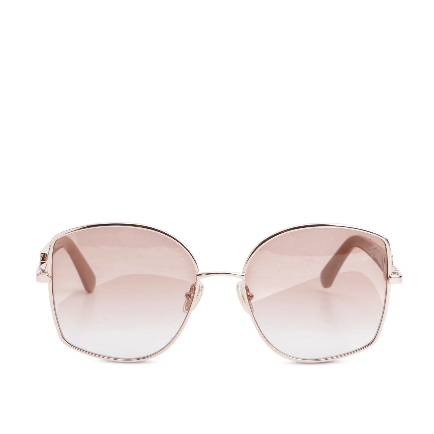 Ferragamo SF304SN Rose Gold Butterfly Sunglasses w/ Case