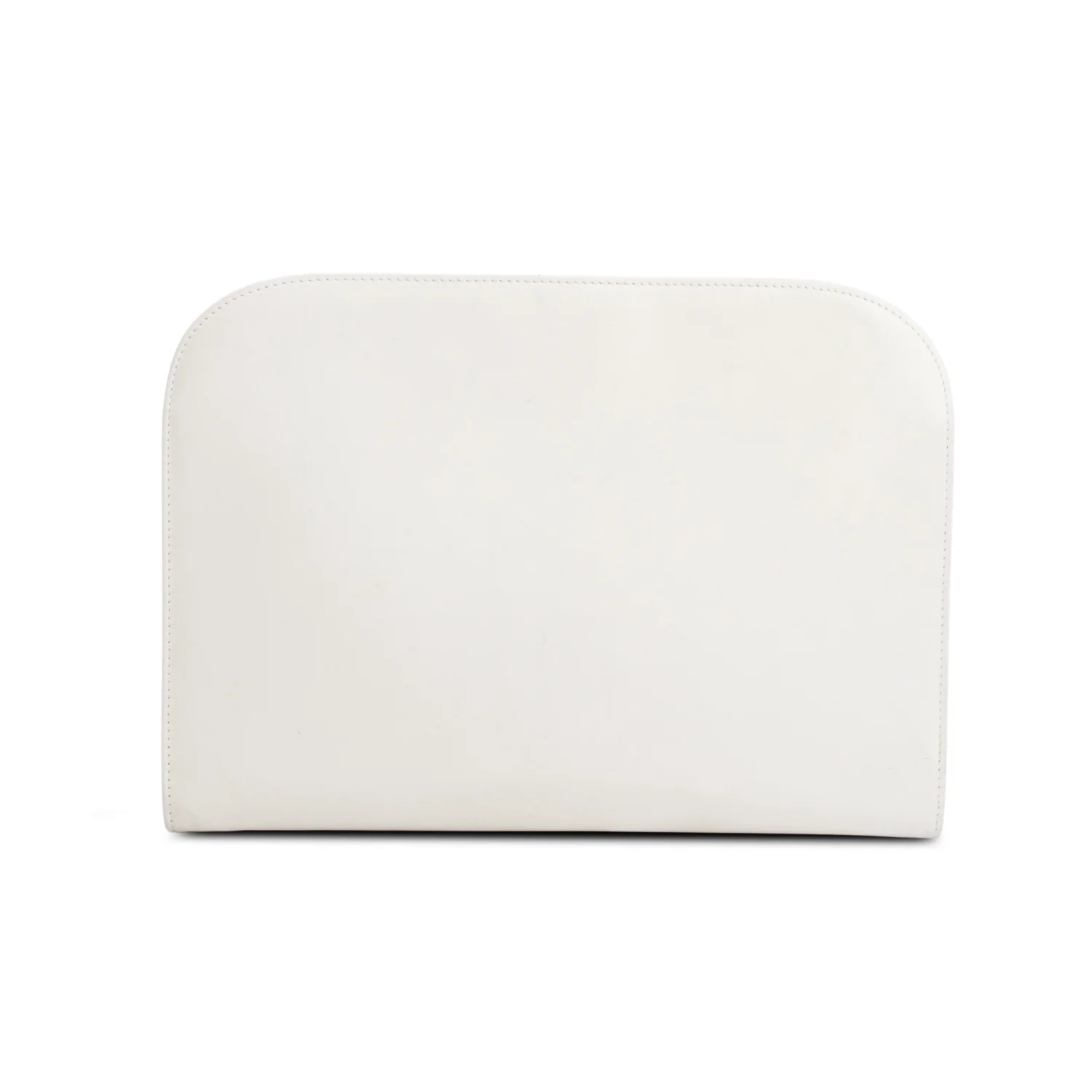 Ferragamo White Leather Gancini Chain Crossbody - Image 5