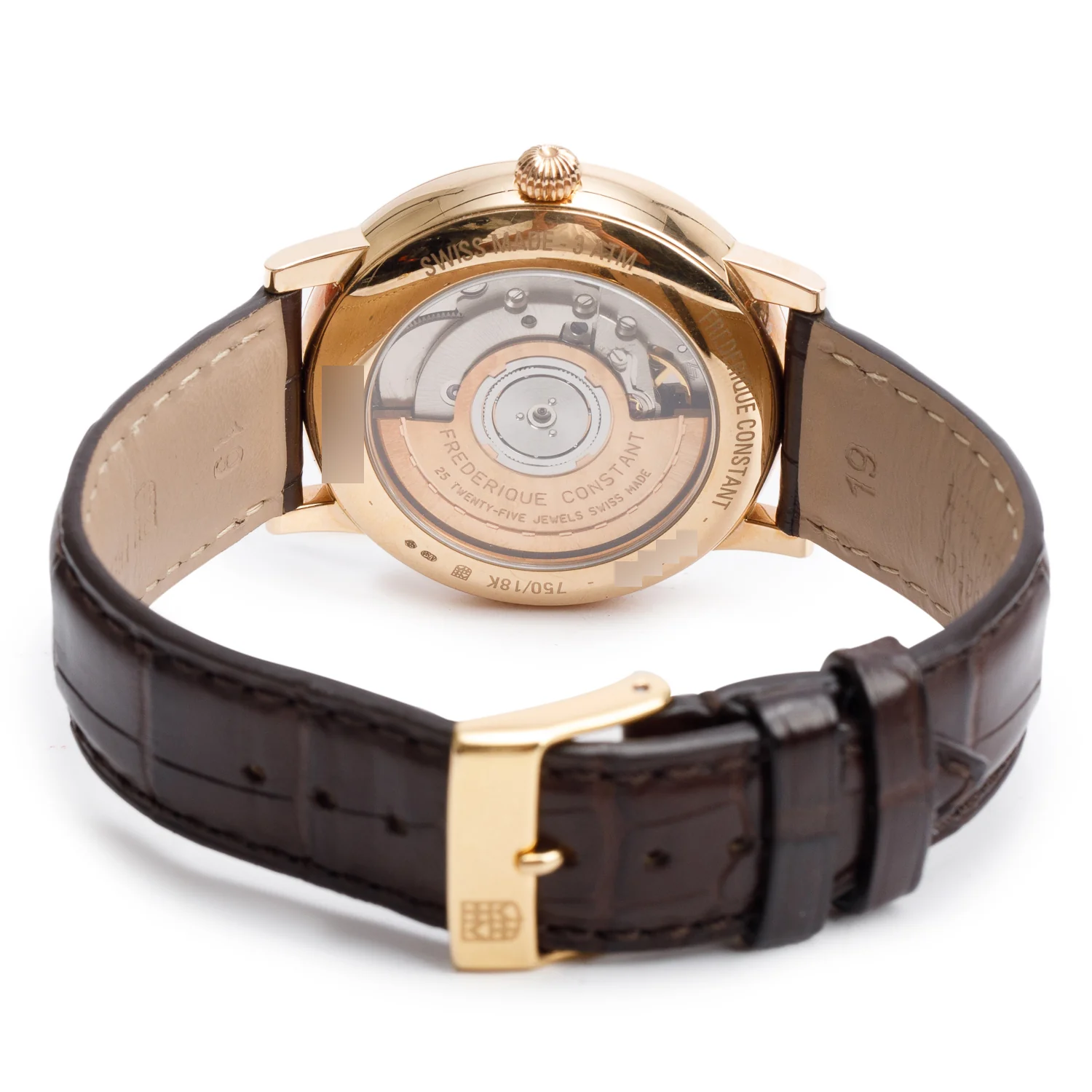 Frederique Constant 18k Rose Gold Slimline 37.5 MM Automatic Watch w/ Box - Image 4