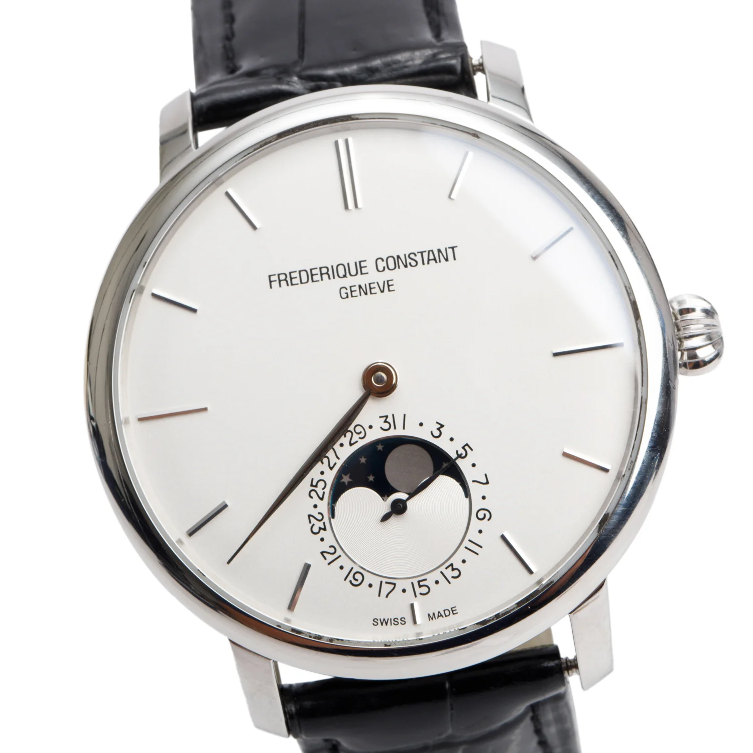 Frederique Constant Stainless Steel Slimline 42 MM Moonphase Automatic Watch w/ Box & Papers - Image 2