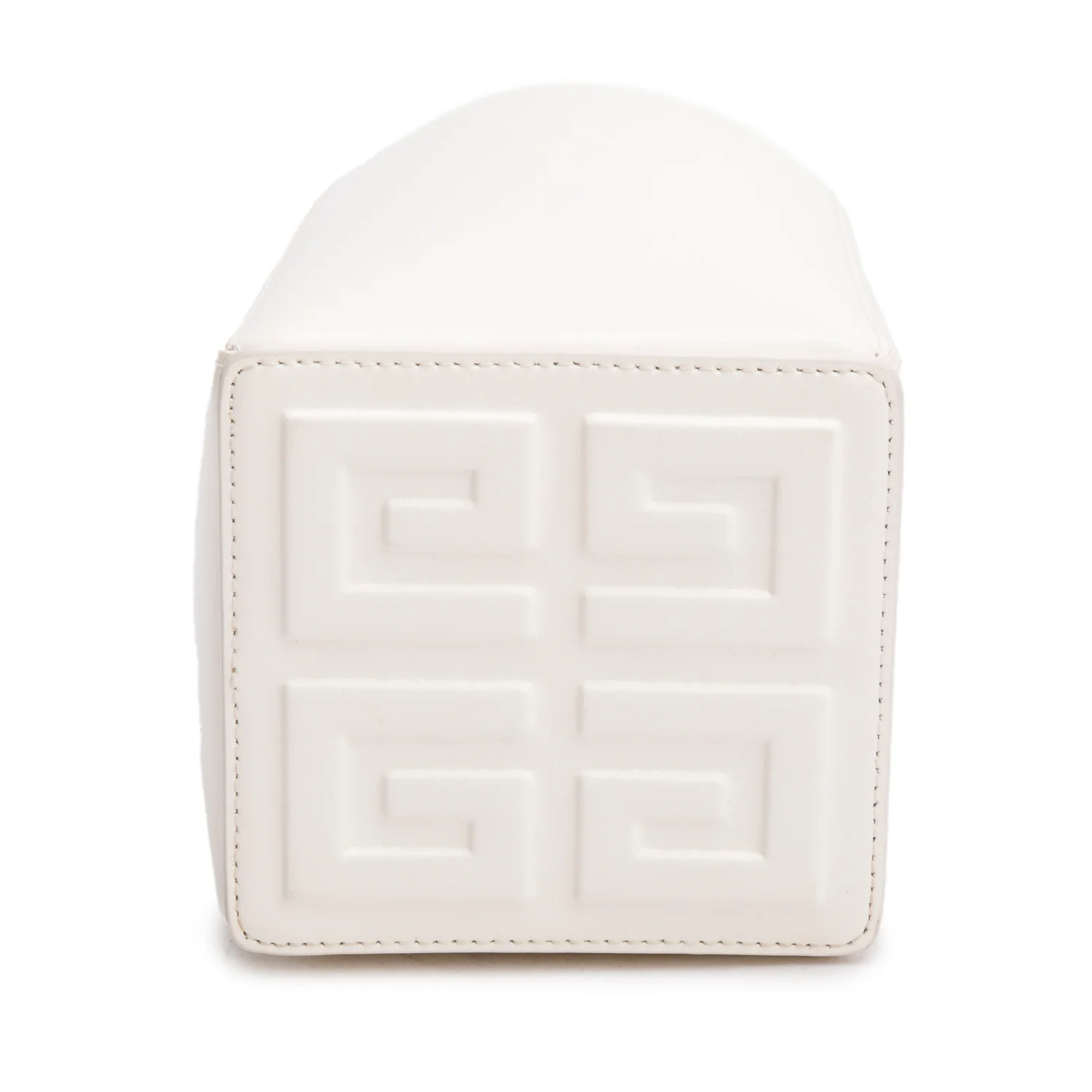 Givenchy 2022 White Leather Mini Cut Out Bucket Bag w/ Strap - Image 7
