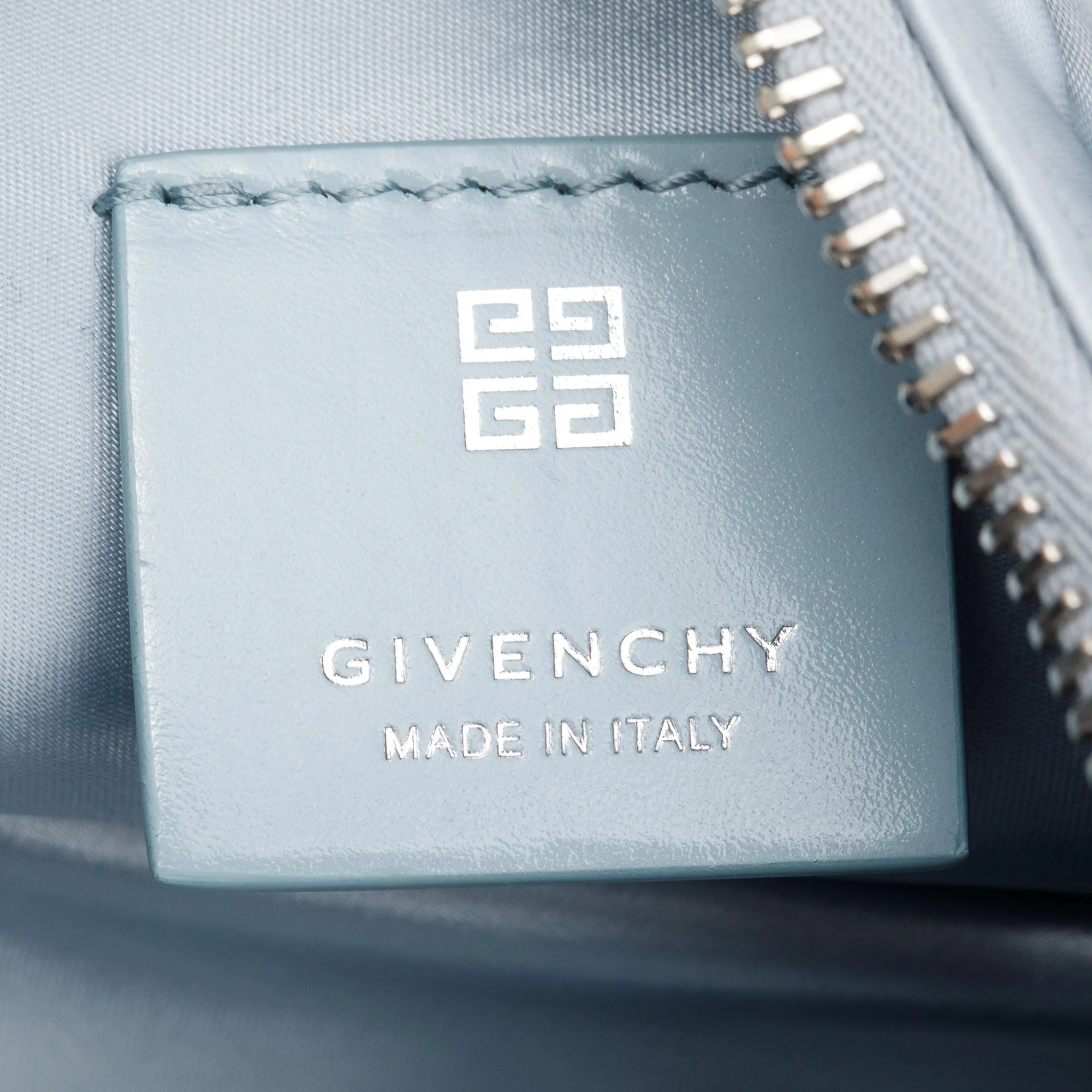 Givenchy 2023 Blue Metallic Nylon Satin Mini Voyou Party Shoulder Bag - Image 7