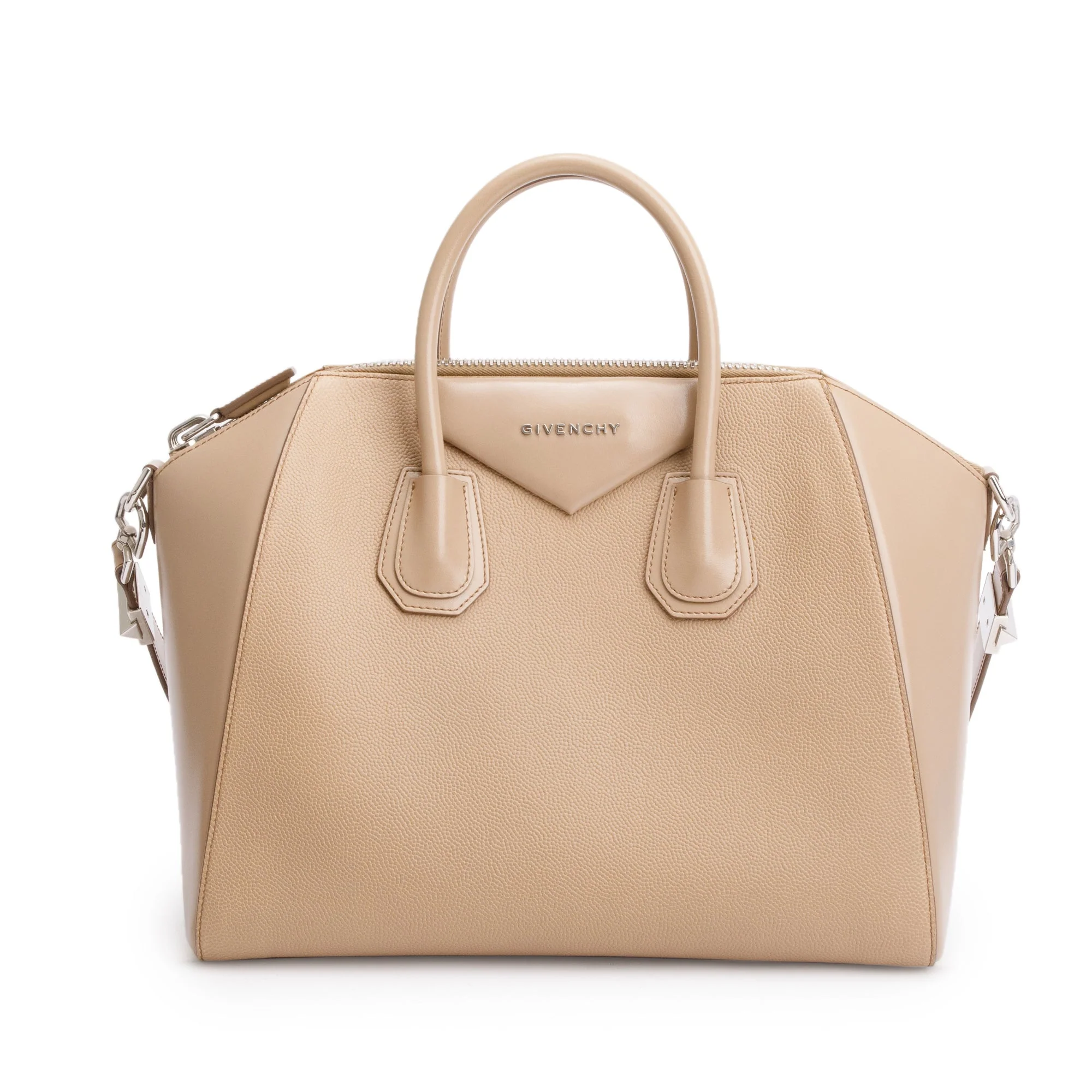 Givenchy Beige Grained/Smoothe Calfskin Leather Medium Antigona Bag - Image 3
