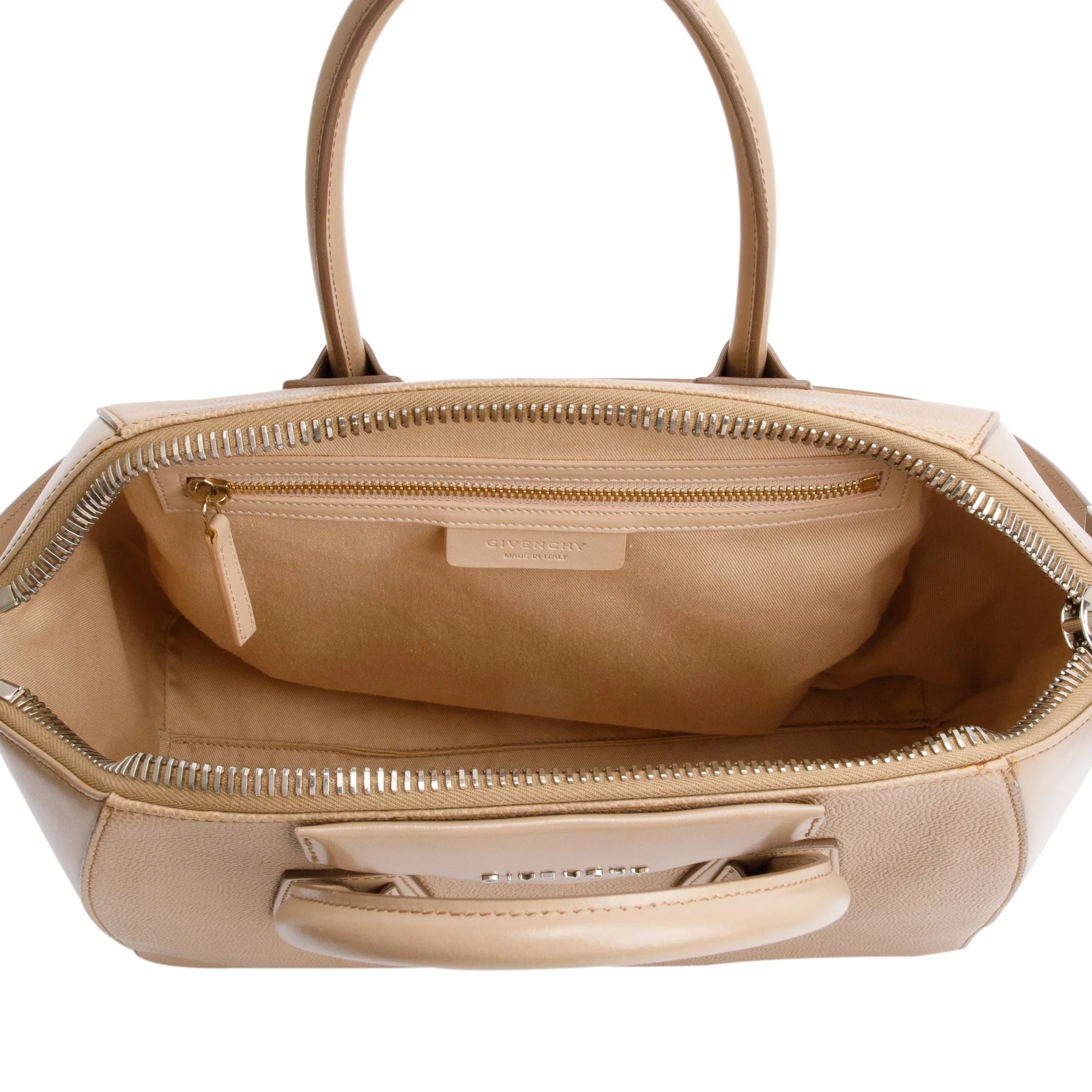 Givenchy Beige Grained/Smoothe Calfskin Leather Medium Antigona Bag - Image 8