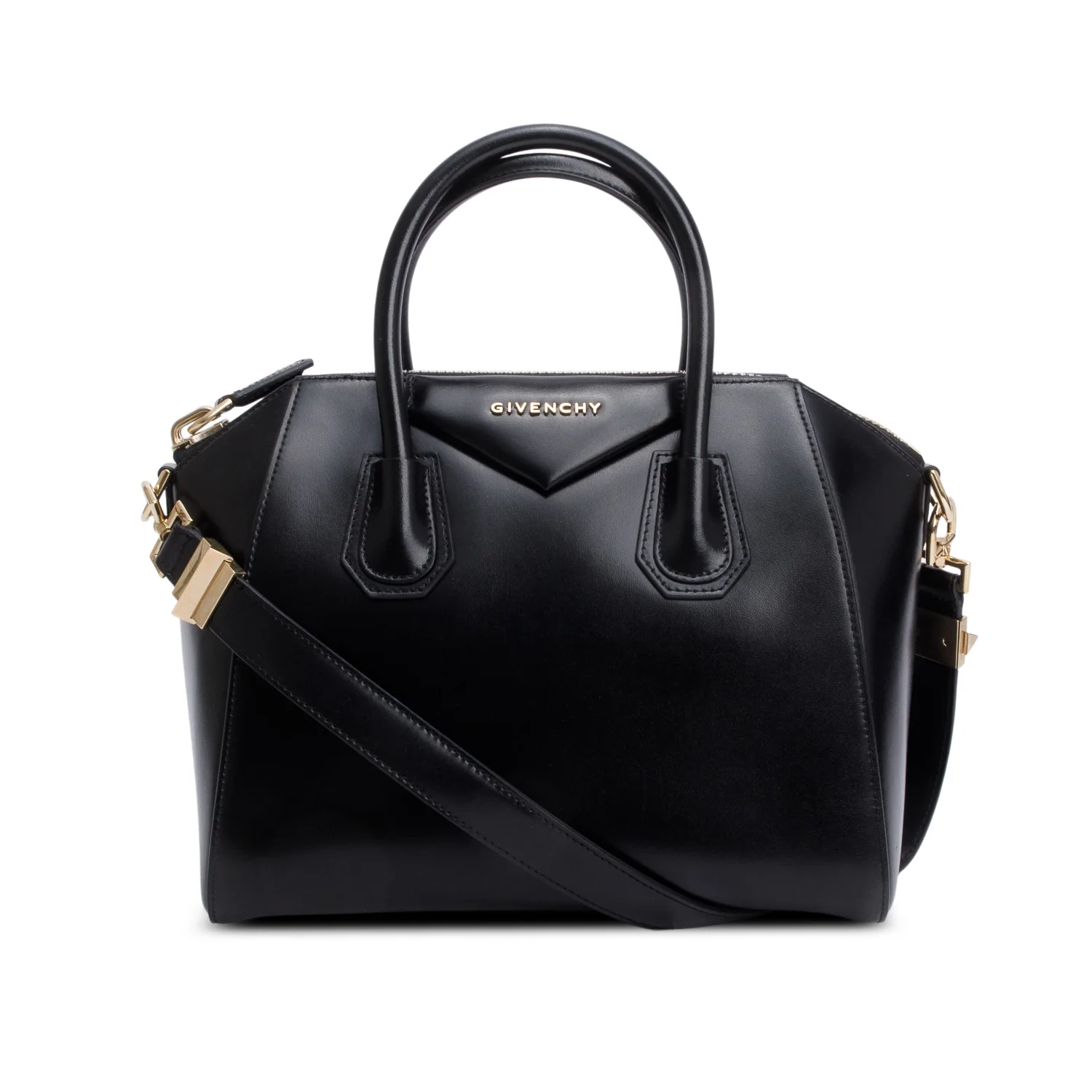 Givenchy Black Box Leather Small Antigona Satchel
