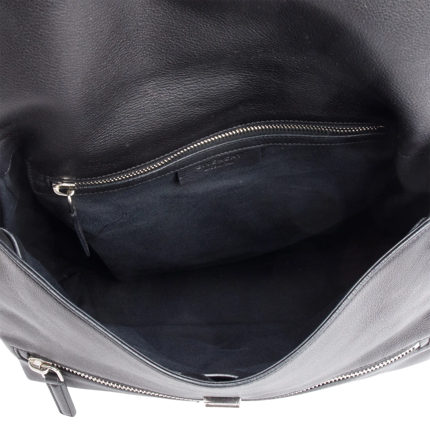 Givenchy Black Calfskin Leather Medium Pandora Pure Satchel Bag w/ Strap - Image 8
