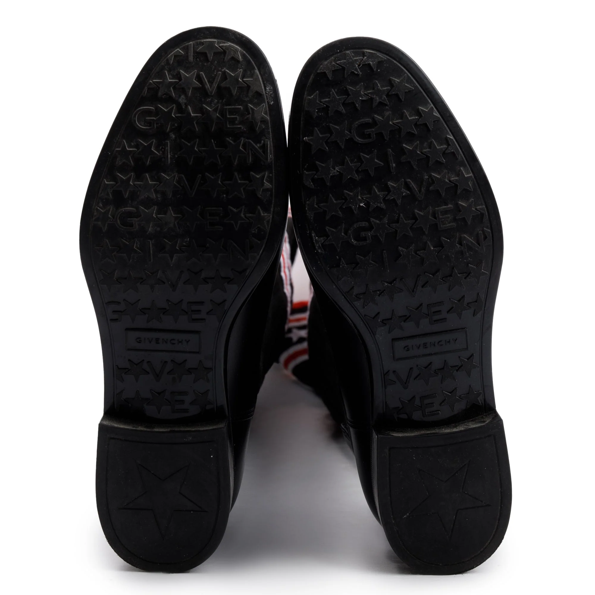 Givenchy Black Knit Rubber Storm Over The Knee Boots, Size 37 w/ Box - Image 6