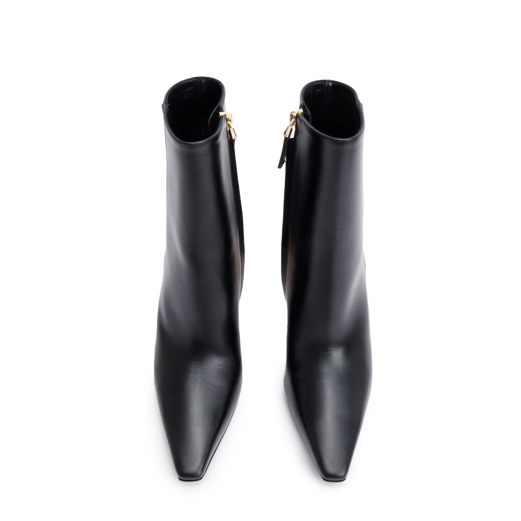 Givenchy Black Leather G Cube Heel Ankle Boots, Size 36 w/ Box - Image 3