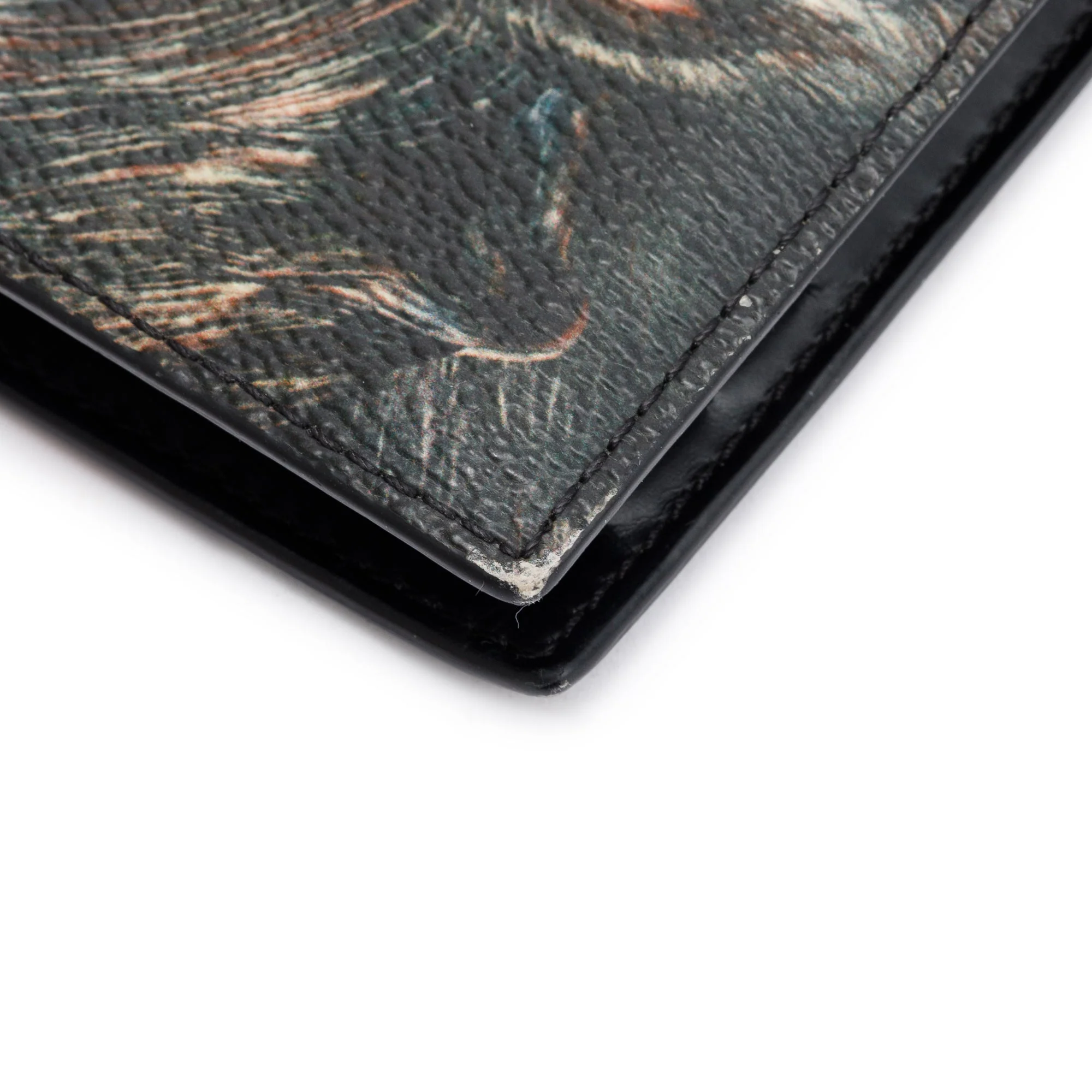 Givenchy Black Multicolor Screaming Monkey Print Card Holder w/ Box - Image 5