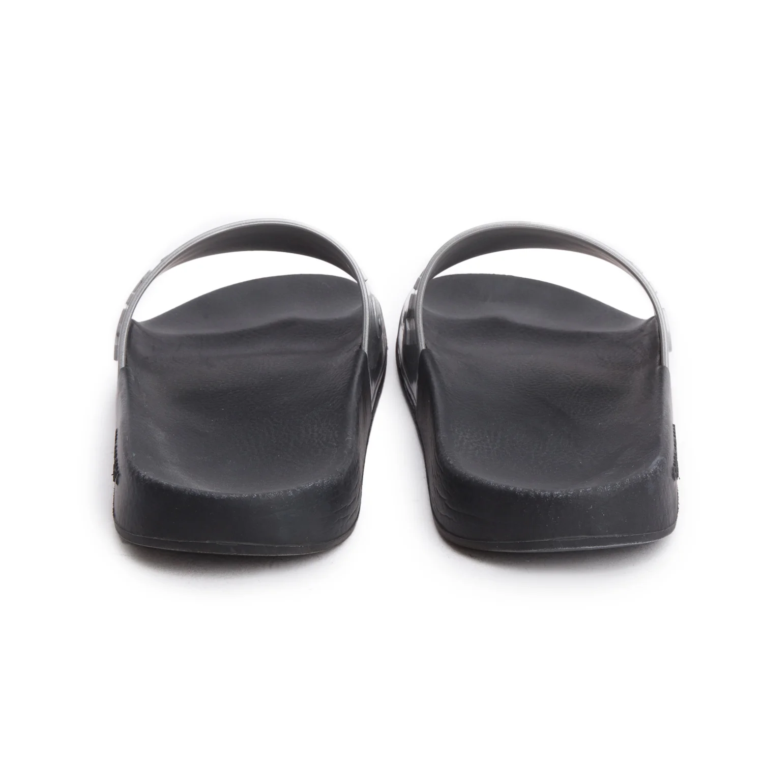 Givenchy Black/Silver Rubber  Logo Slides, Size 39 - Image 4