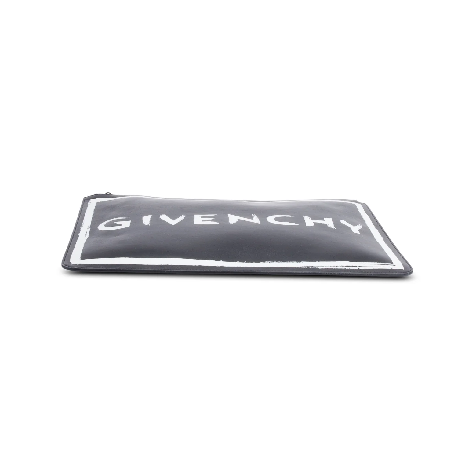 Givenchy Black Smooth Calfskin Graffiti Paint Logo Pouch - Image 5