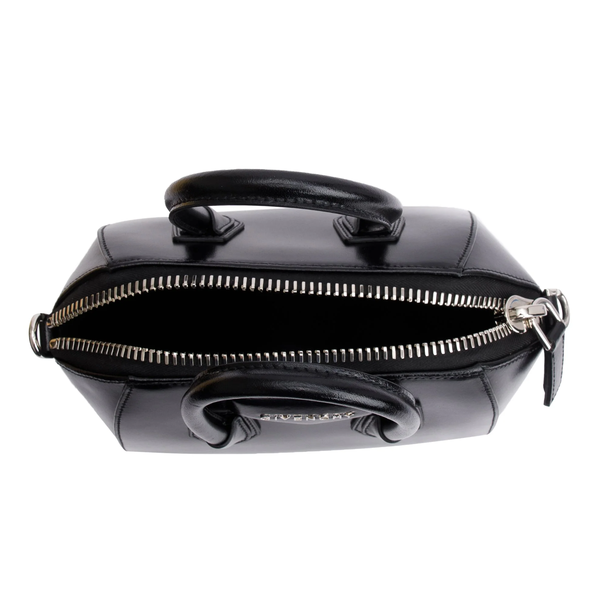 Givenchy Black Smooth Calfskin Leather Mini Antigona Bag w/ Strap - Image 7