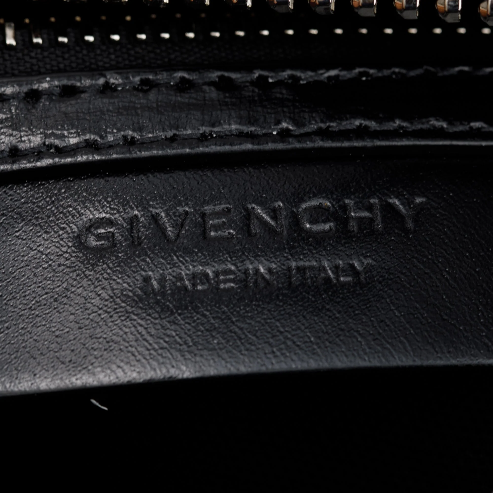 Givenchy Black Smooth Calfskin Leather Mini Antigona Bag w/ Strap - Image 8