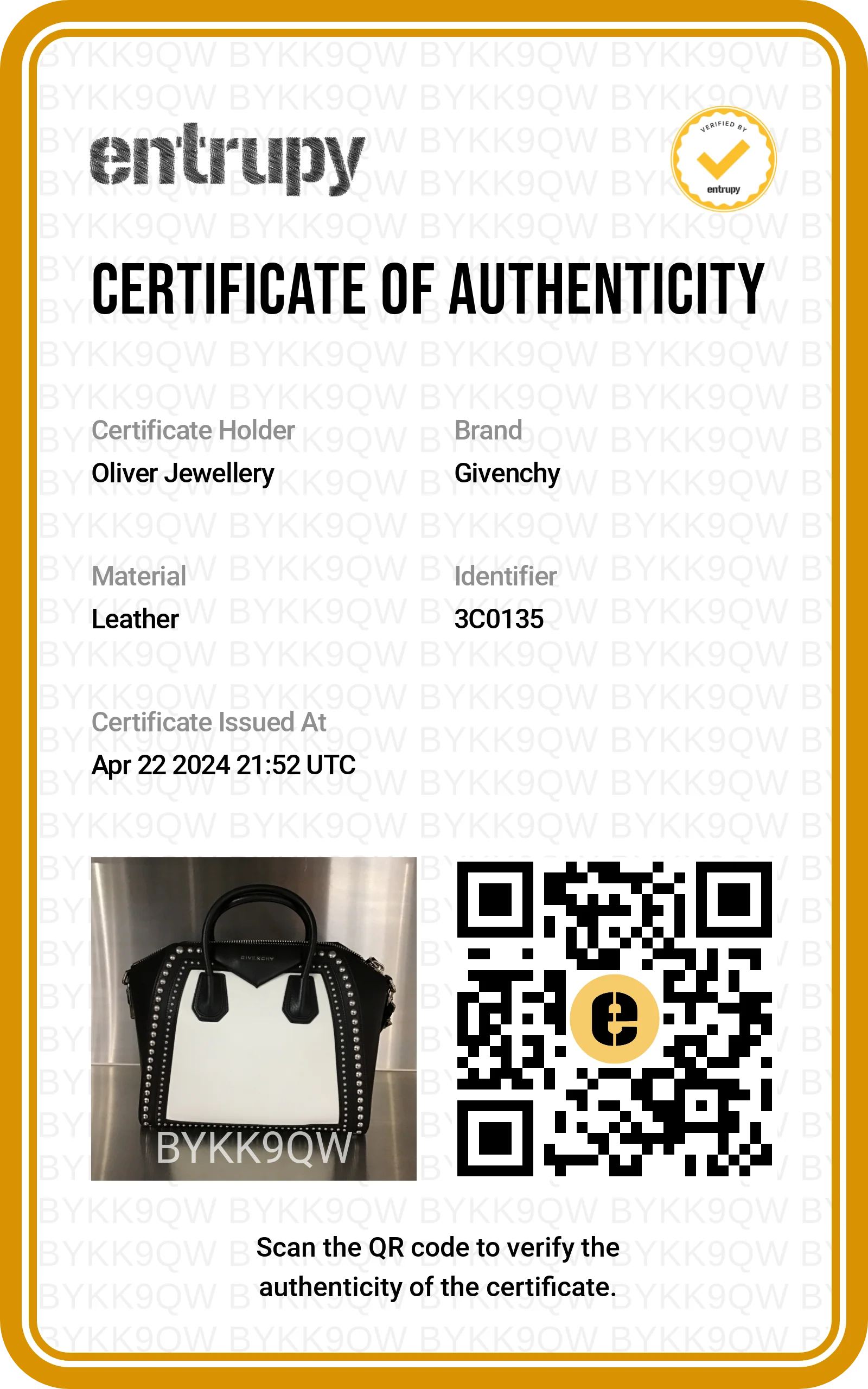 Givenchy Black/White Calfskin Leather Studded Medium Antigona Bag - Image 9