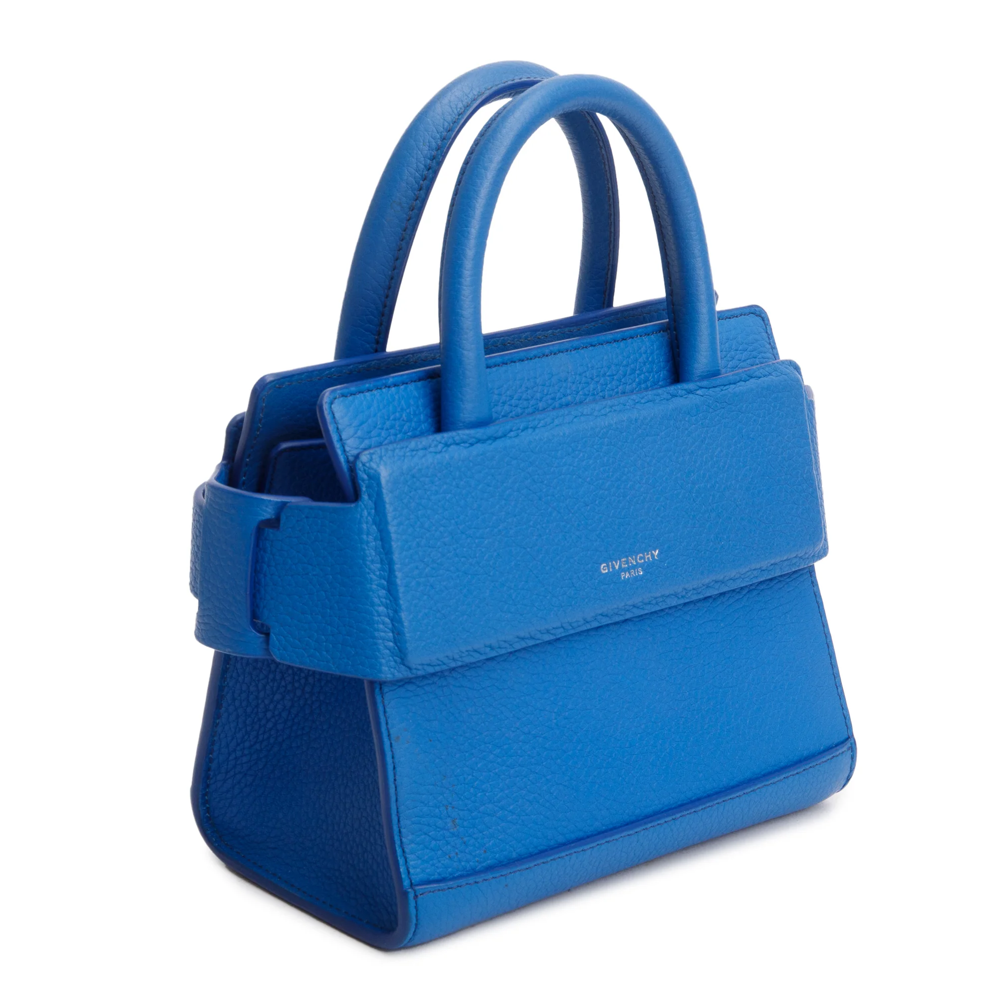 Givenchy Blue Leather Nano Horizon Top Handle bag w/ Strap - Image 3