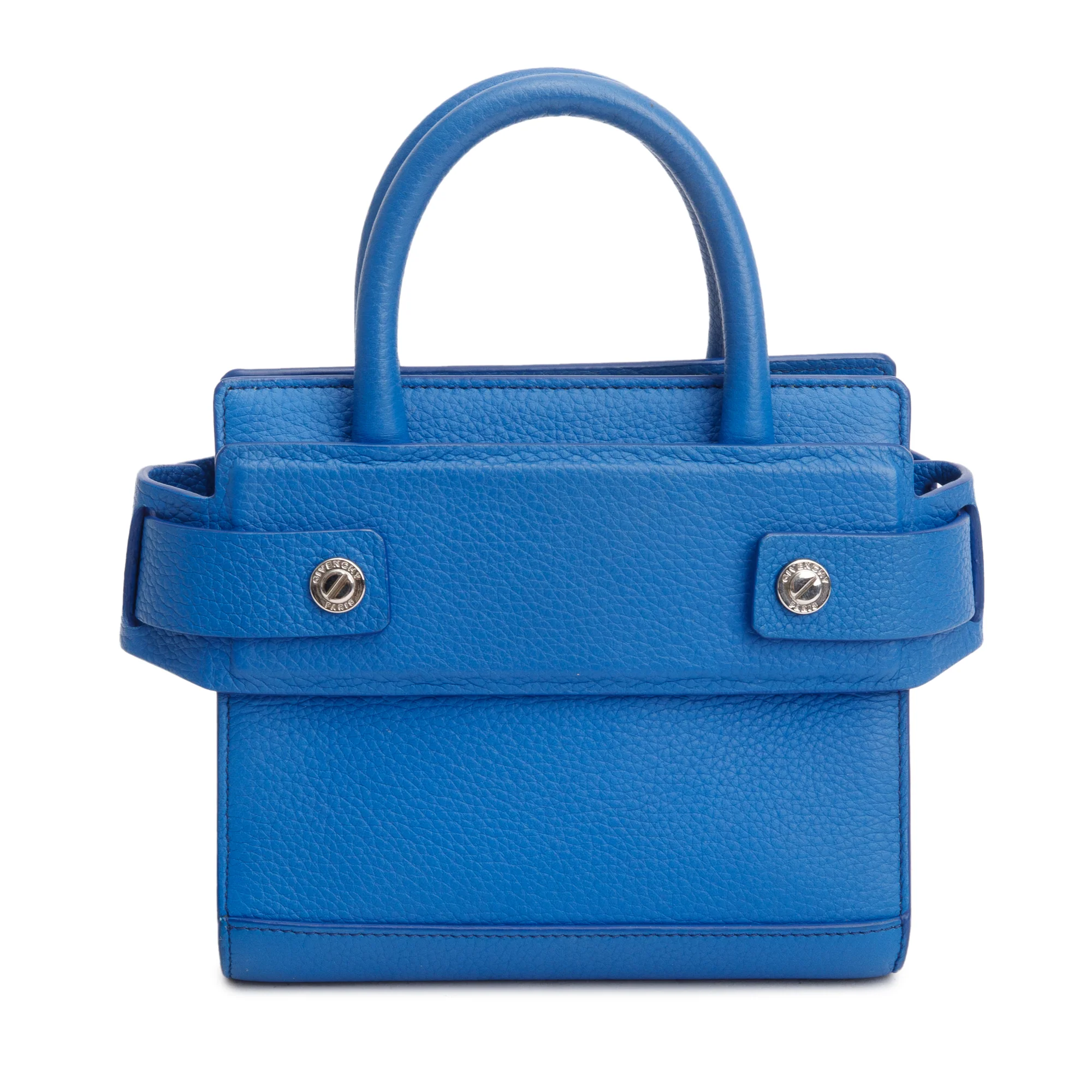 Givenchy Blue Leather Nano Horizon Top Handle bag w/ Strap - Image 4