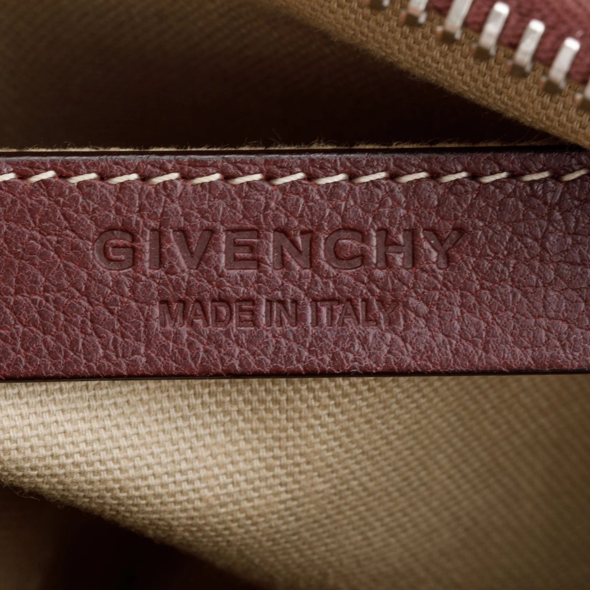Givenchy Burgundy Calfskin Leather Small Antigona Beauty Wristlet Bag - Image 6
