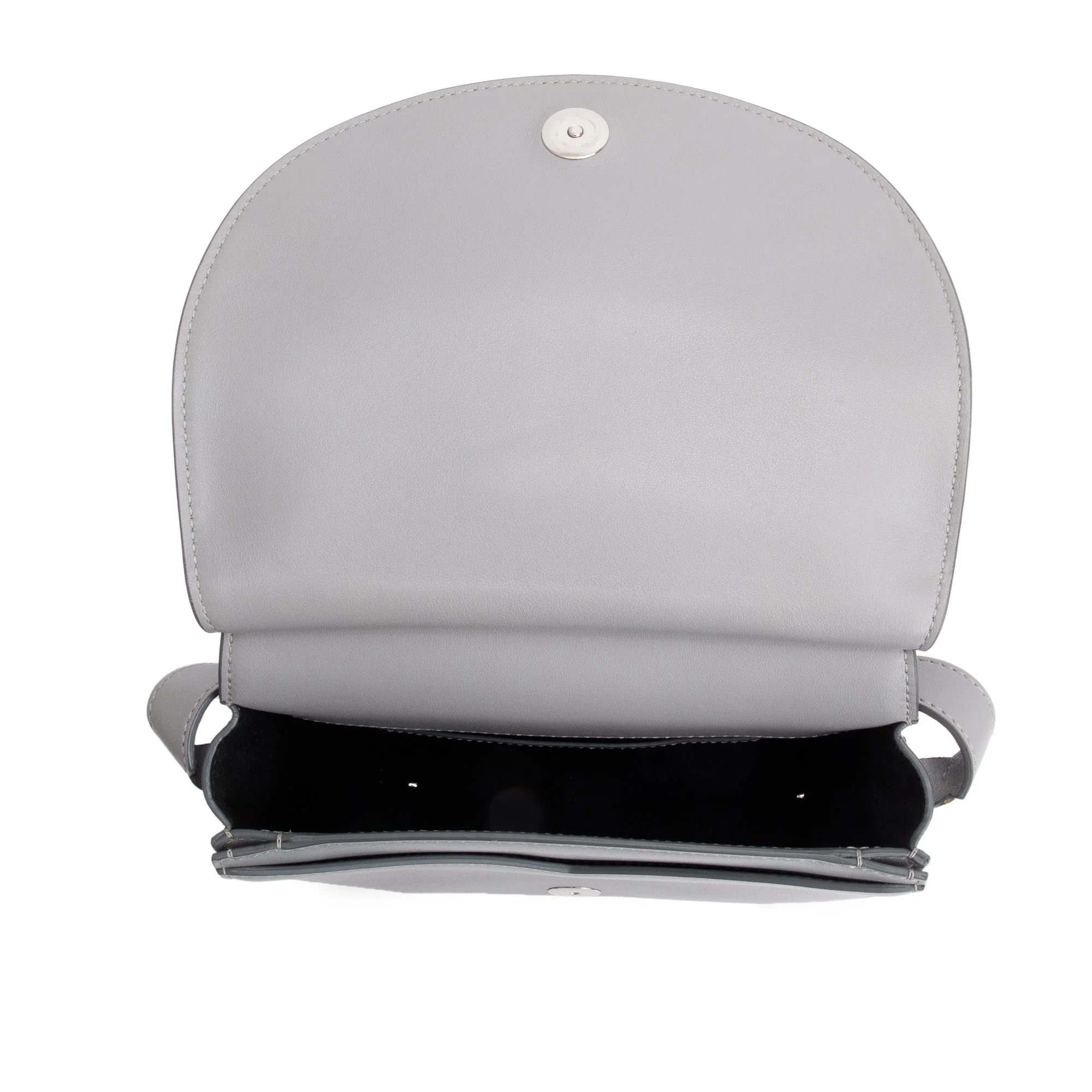 Givenchy Grey Calf Leather Mini Saddle Crossbody Bag - Image 8