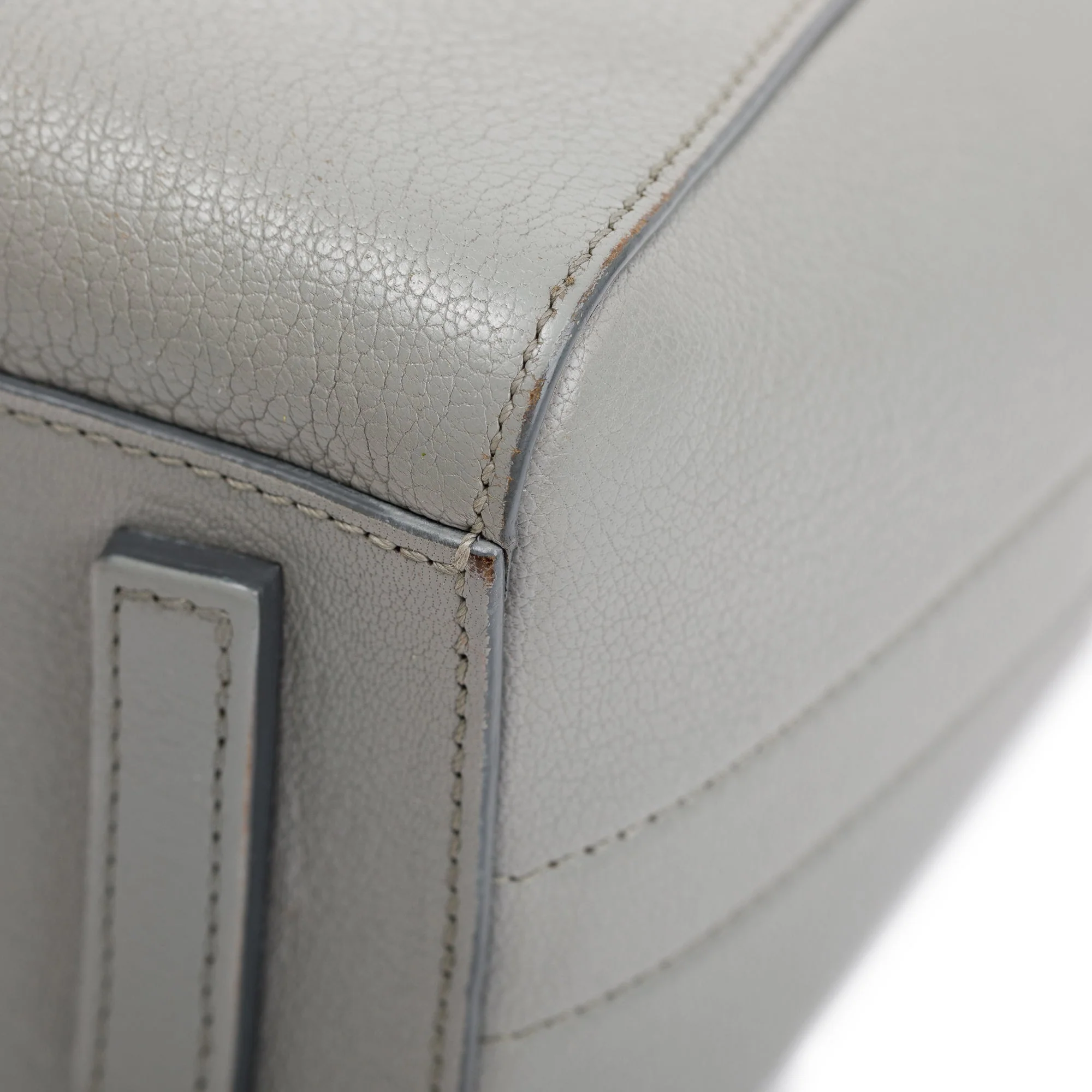 Givenchy Grey Goatskin Leather Mini Antigona Bag w/ Strap - Image 7