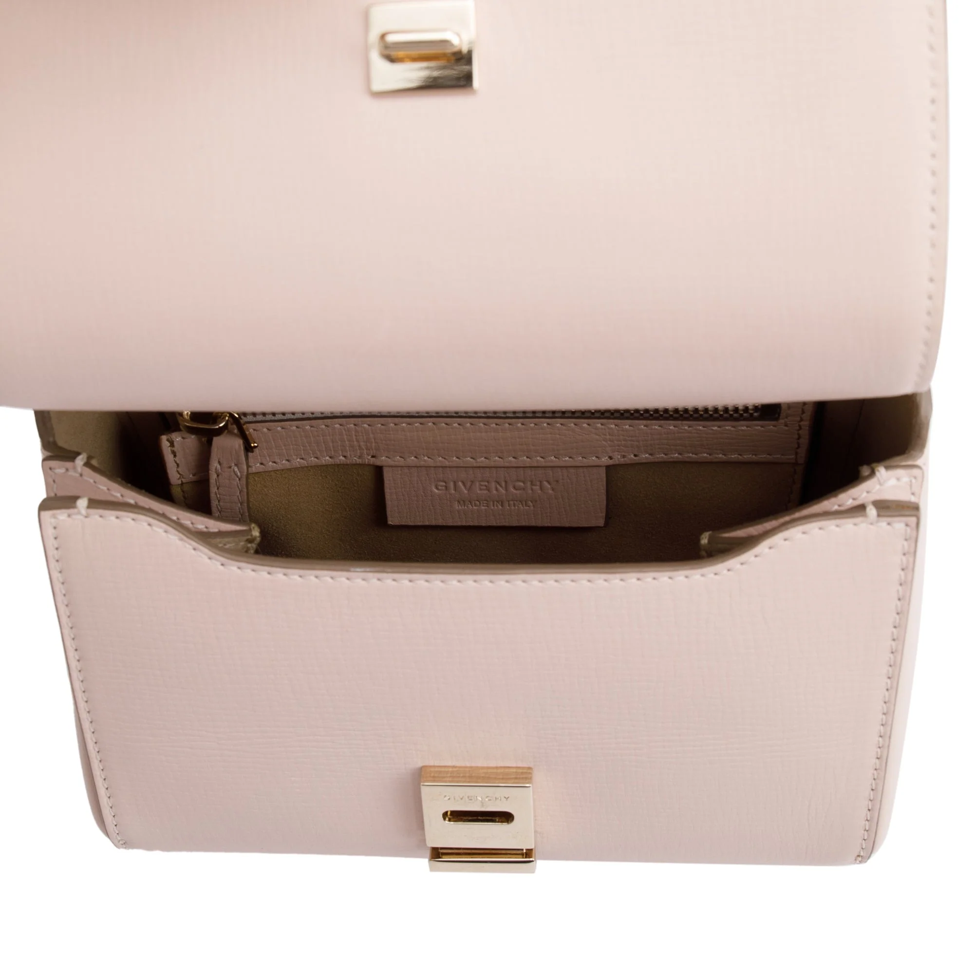 Givenchy Pink Textured Calfskin Mini Pandora Box Chain Bag - Image 6