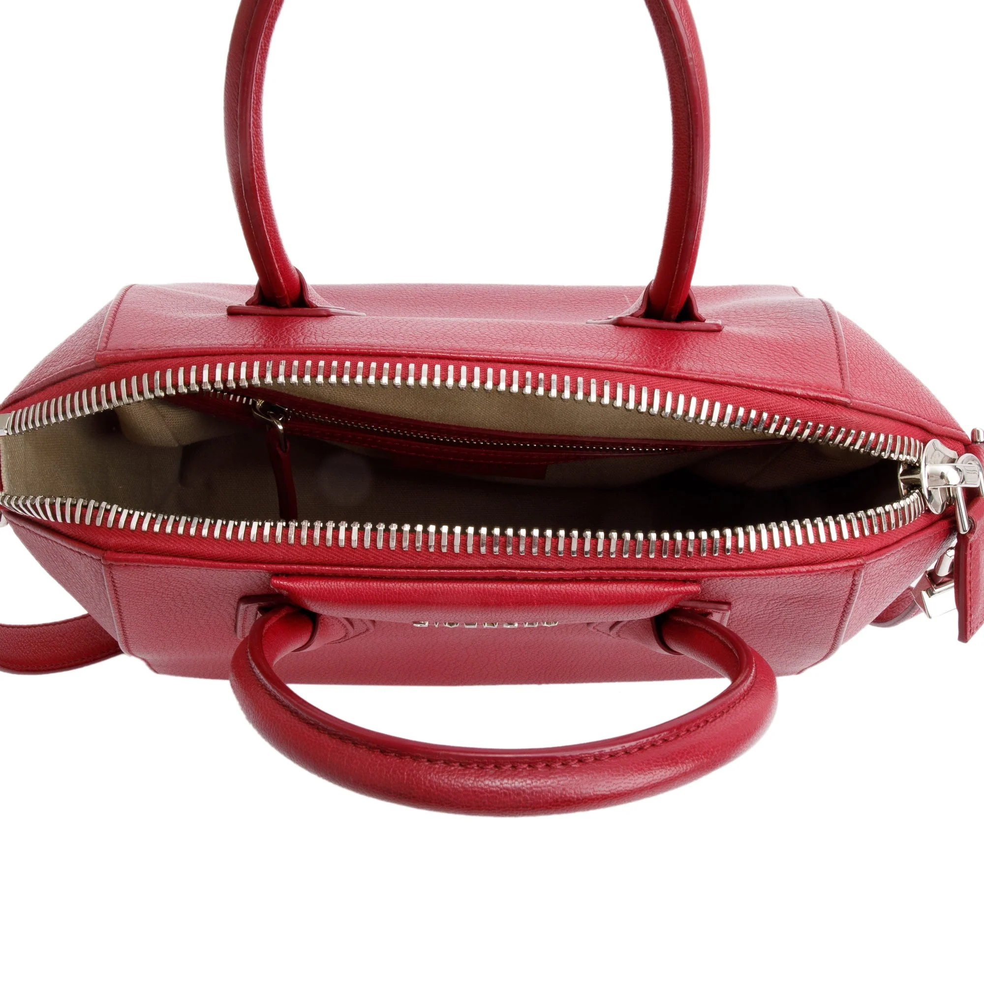 Givenchy Red Sugar Goatskin Leather Small Antigona Bag - Image 12