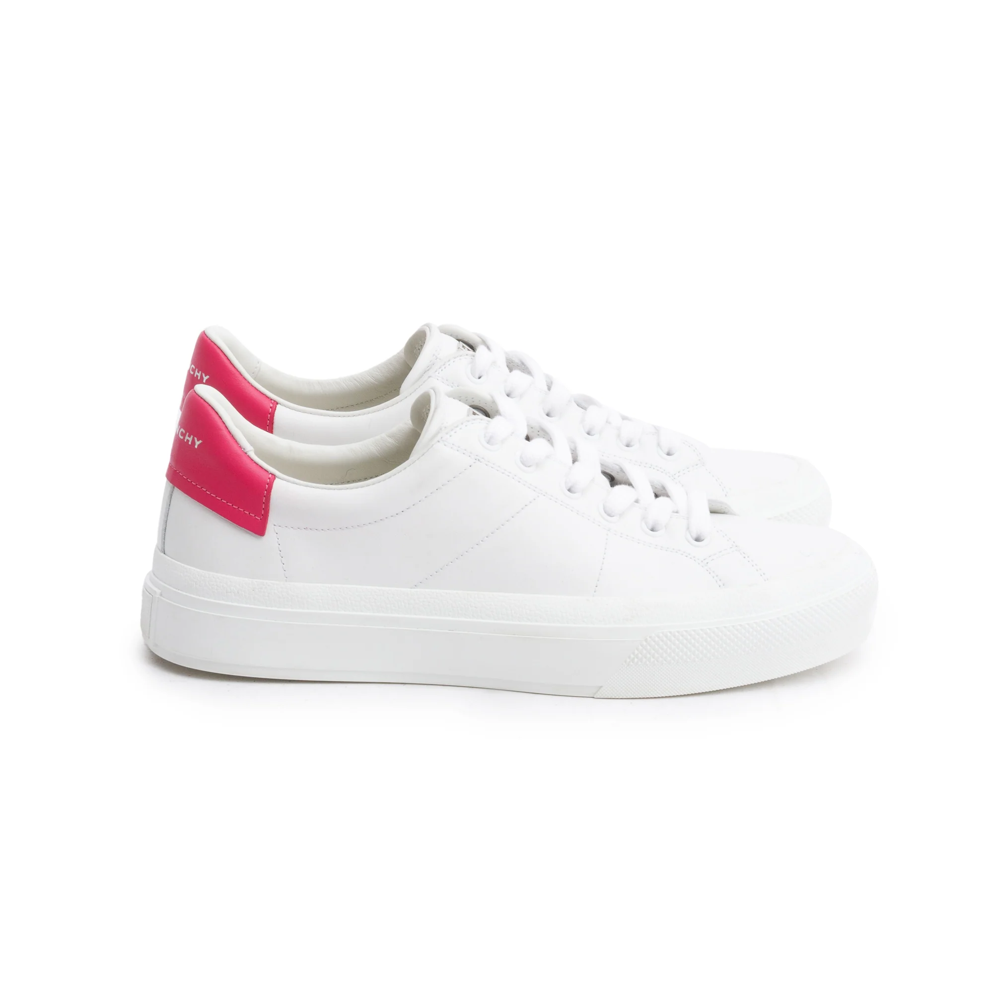 Givenchy White Calfskin Leather Town City Court Lace-Up Sneakers, Size 39 - Image 2