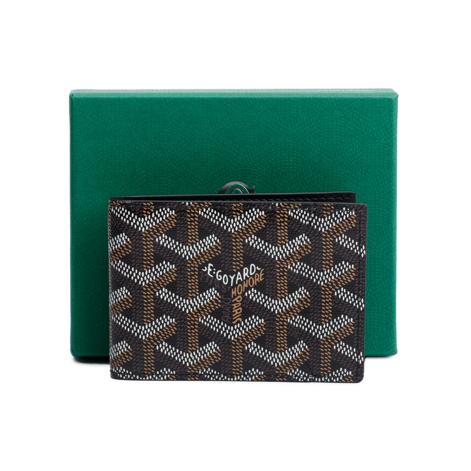 Goyard 2022 Black Goyardine Card Holder w/ Box - Image 2