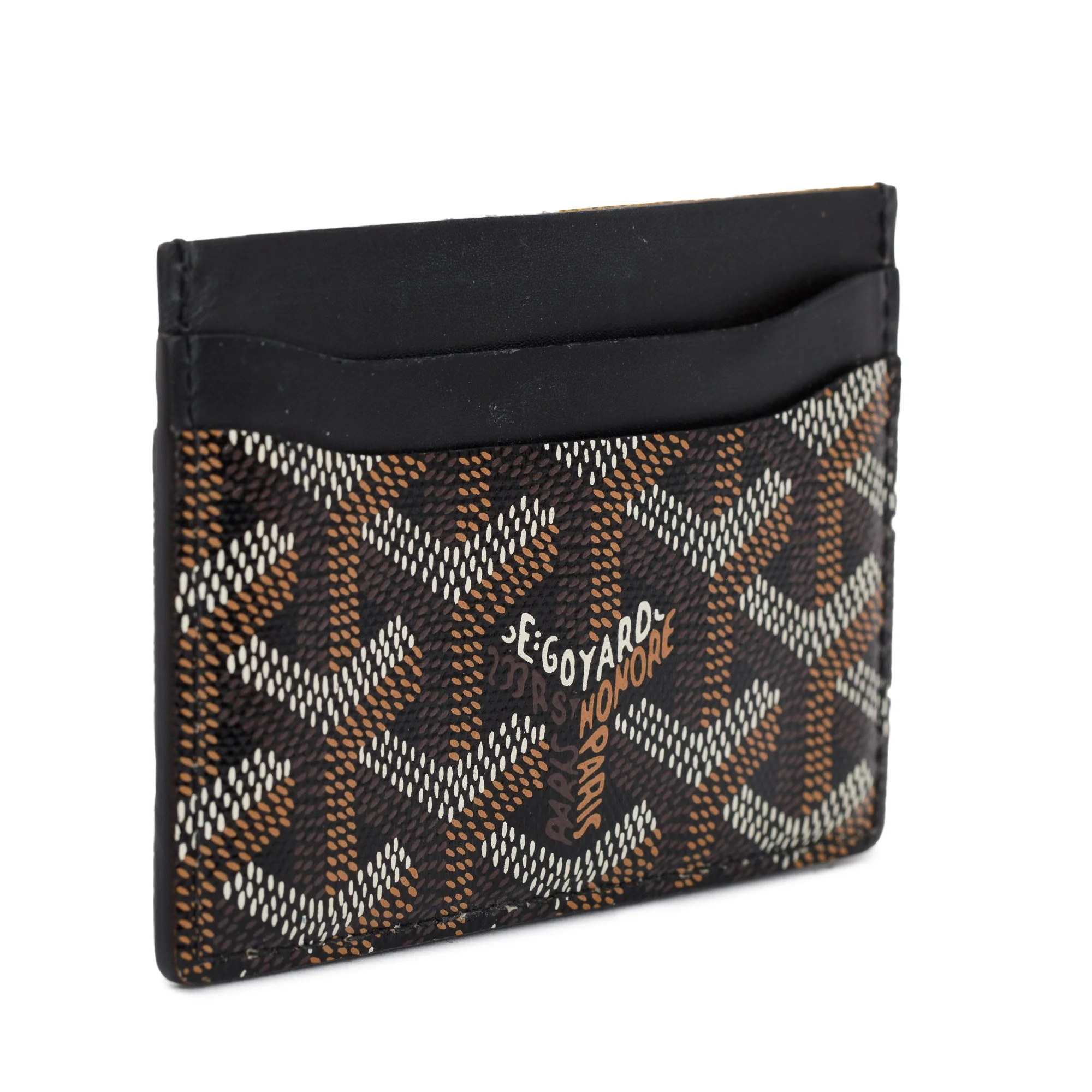 Goyard 2022 Black Leather & Coated Canvas Saint Sulpice Card Holder - Image 2
