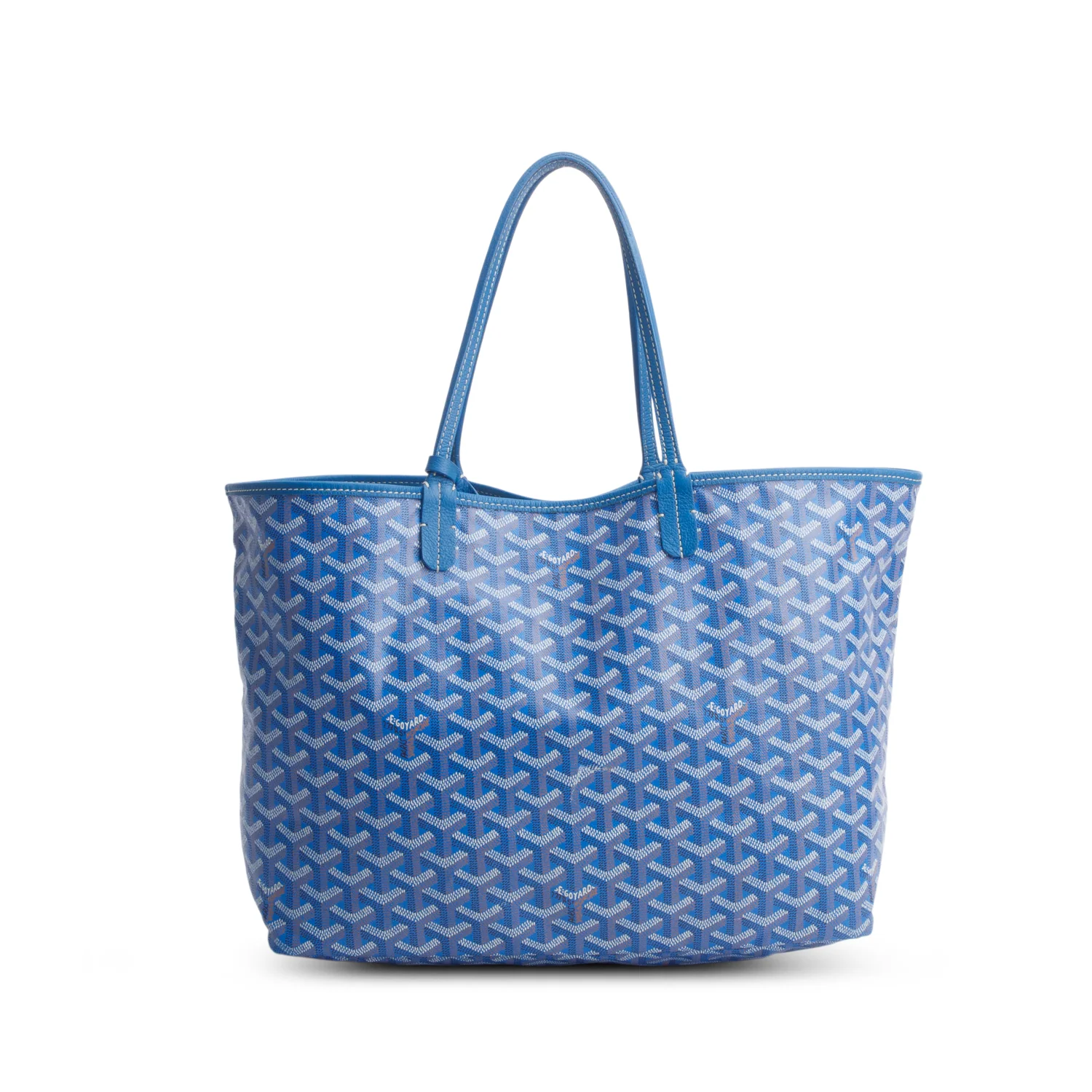 Goyard 2022 Blue Goyardine Saint Louis PM w/ Pouch - Image 3