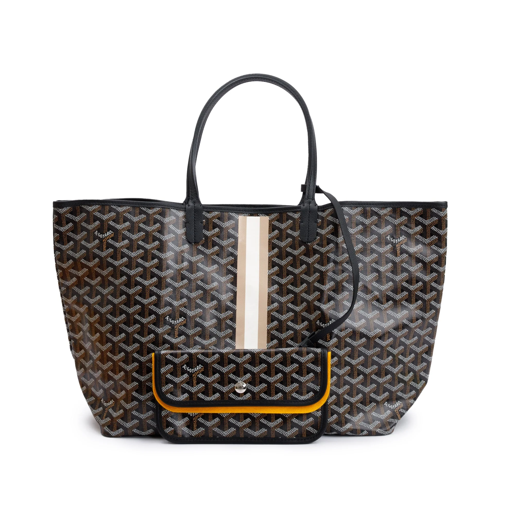 Goyard 2023 Black Monogram Canvas Saint Louis Tote PM w/ Pouch - Image 2