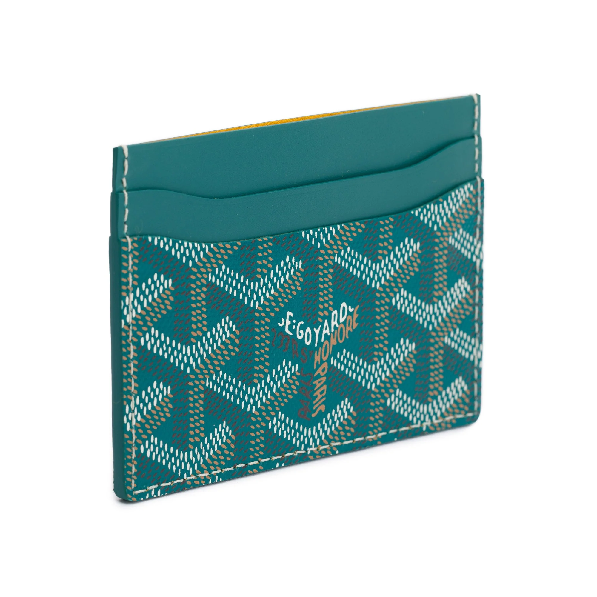 Goyard 2023 Green Leather & Coated Canvas Saint Sulpice Card Holder w/ Box - Image 3