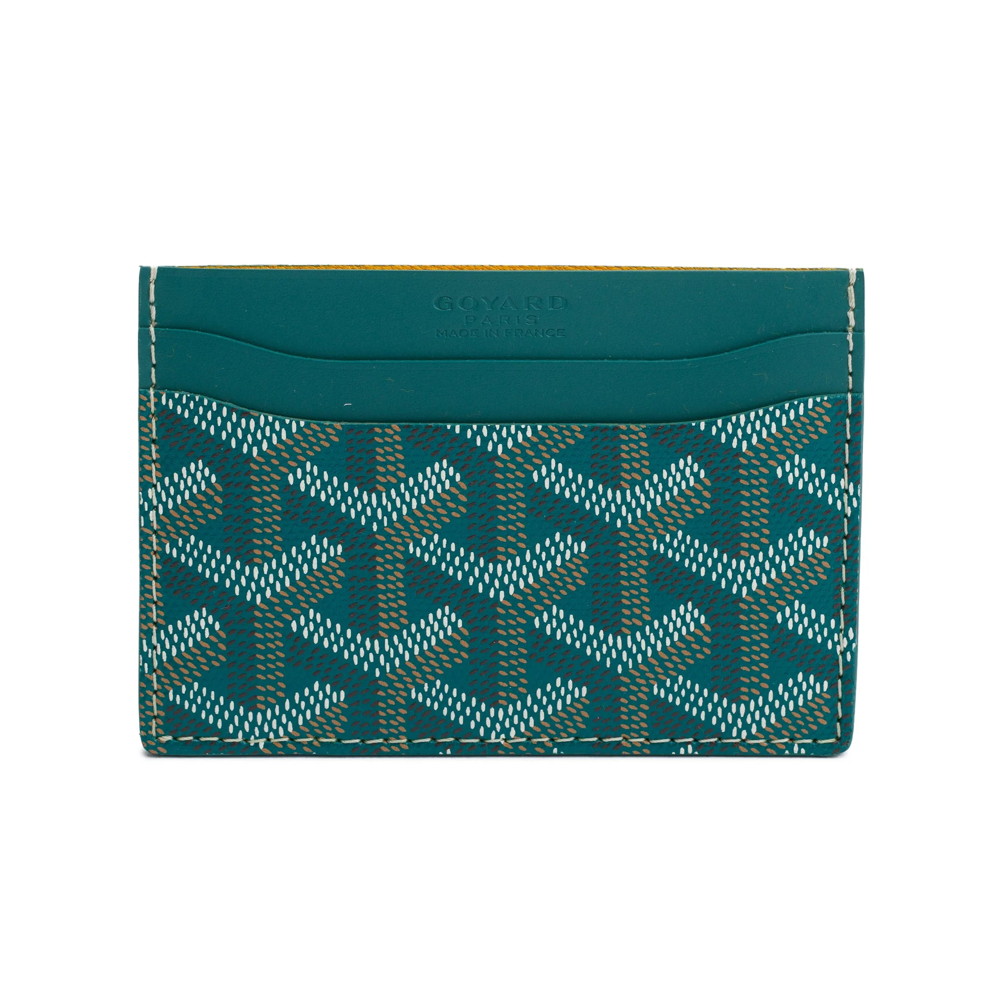 Goyard 2023 Green Leather & Coated Canvas Saint Sulpice Card Holder w/ Box - Image 4