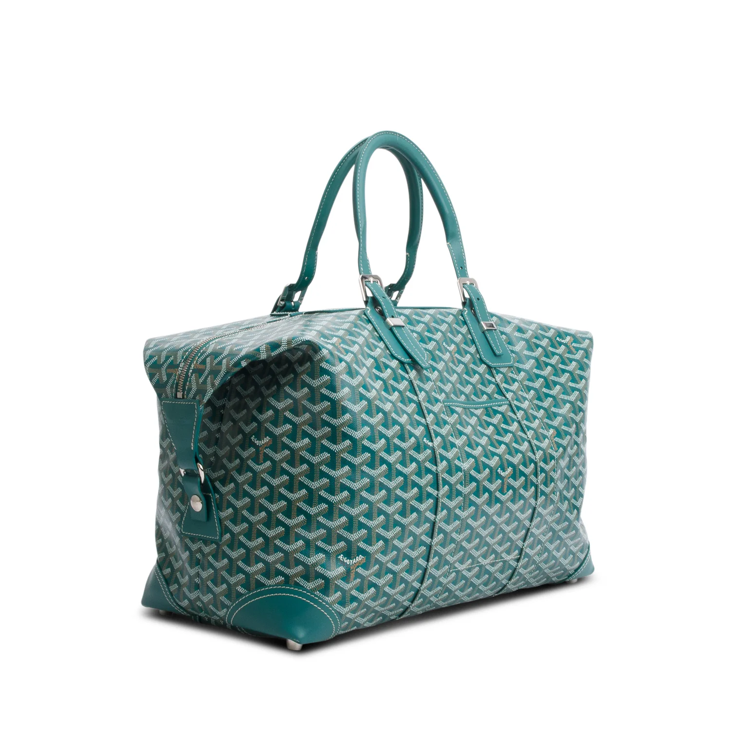Goyard 2023 Green Monogram Canvas Boeing 45 Duffle Bag - Image 2