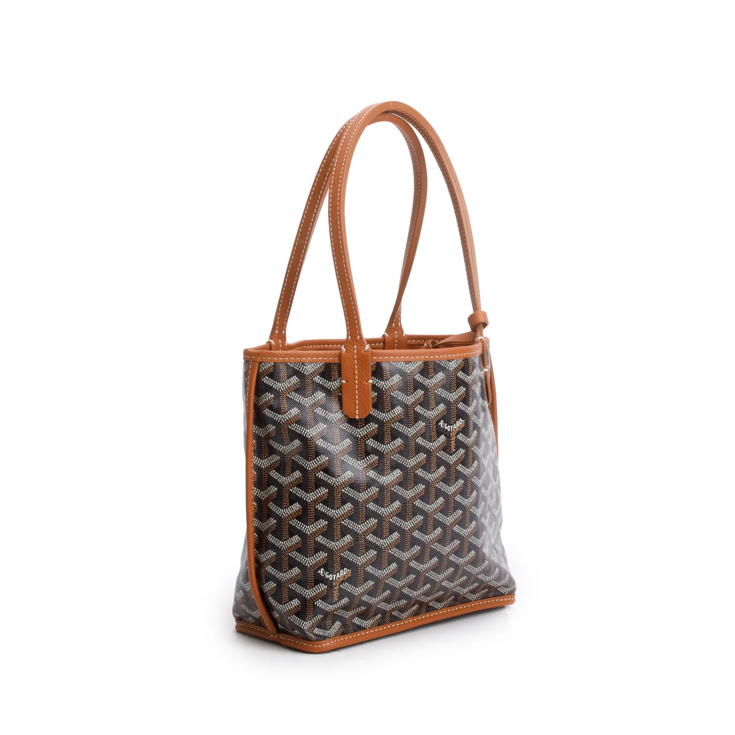 Goyard 2024 Brown Goyardine Reversible Mini Anjou w/ Pouch - Image 6